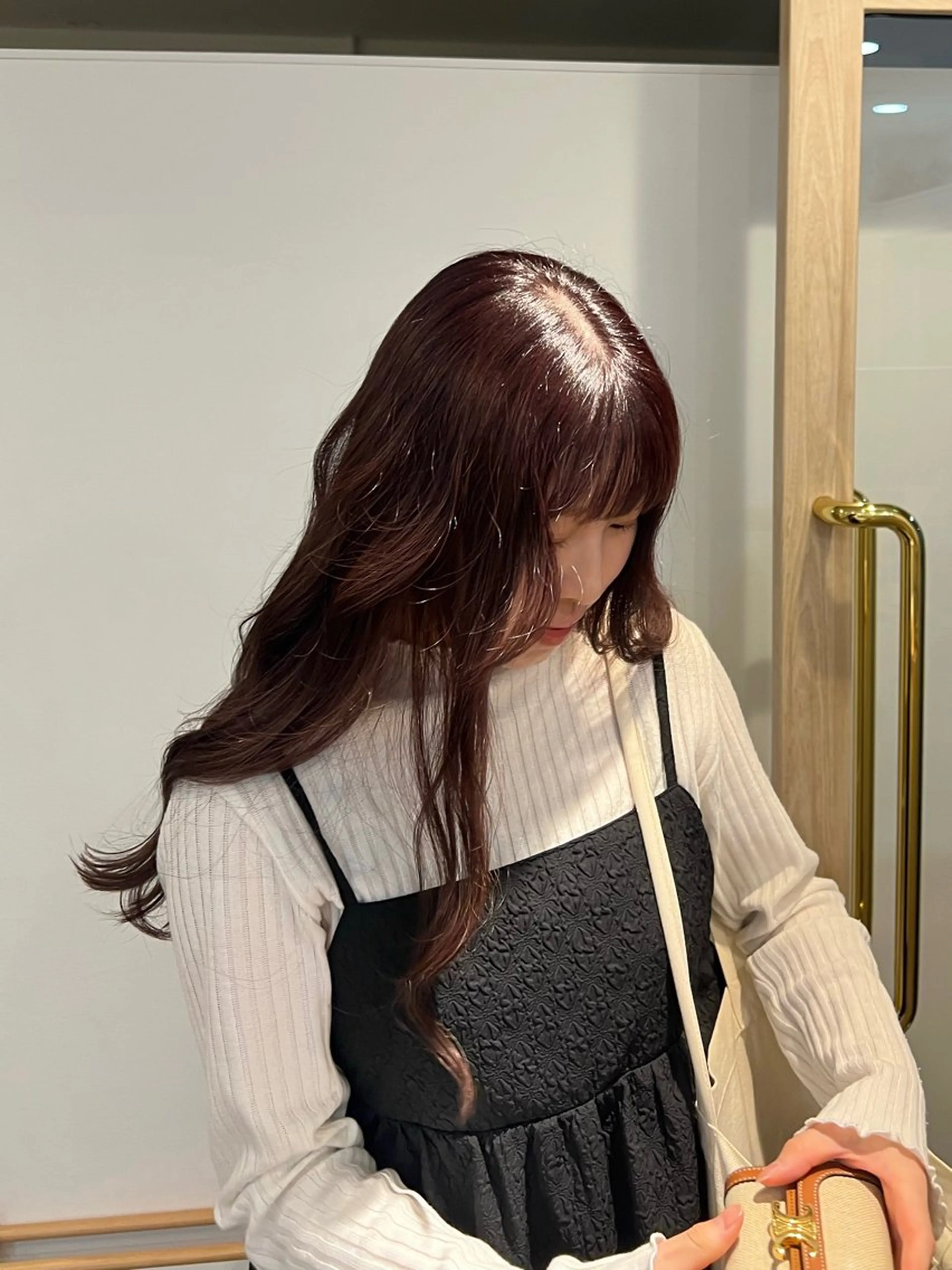 ロング カラー ブラウンカラー ピンクカラー ピンクブラウン H 梅田所属・藤本 泰 / カットモデル様募集中のヘアスタイル