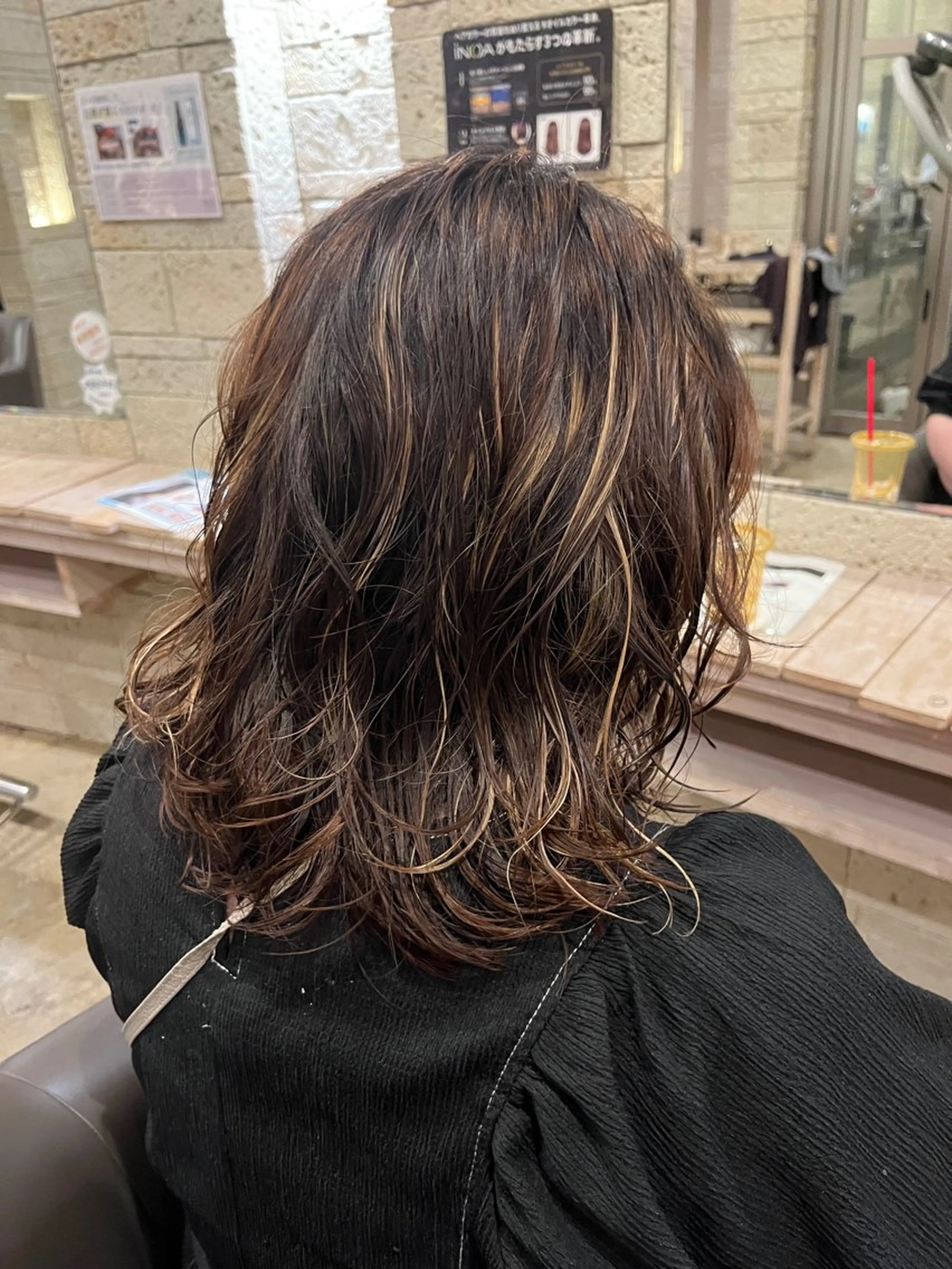 ミディアム パーマ ミディアムパーマ カット パーマ 艶カラー/メンズ パーマ/伊藤愛麻のヘアスタイル