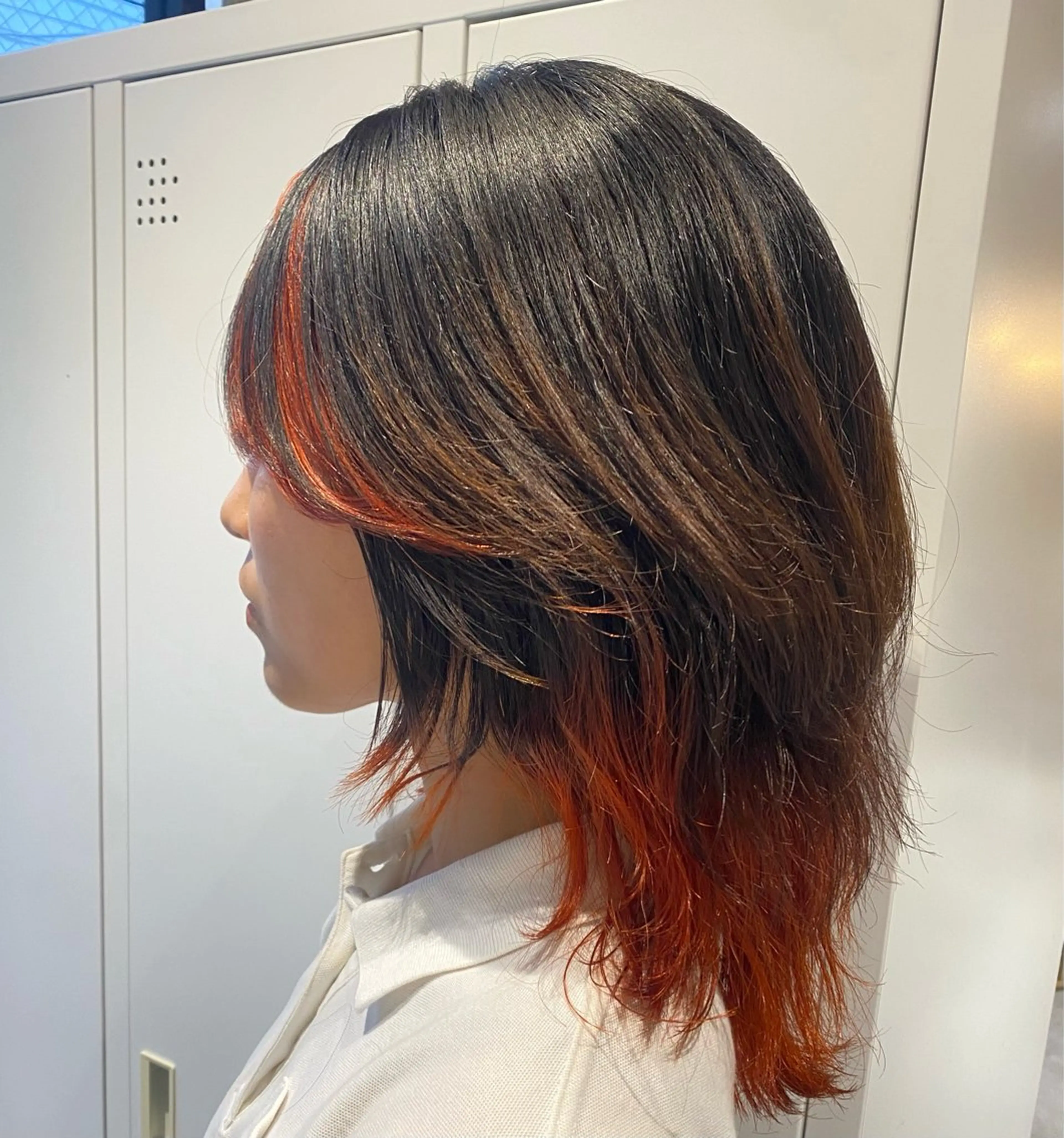 セミロング カラー ヘアカラー ハイトーン/推しカラ ー⛓💜ゆららのヘアスタイル