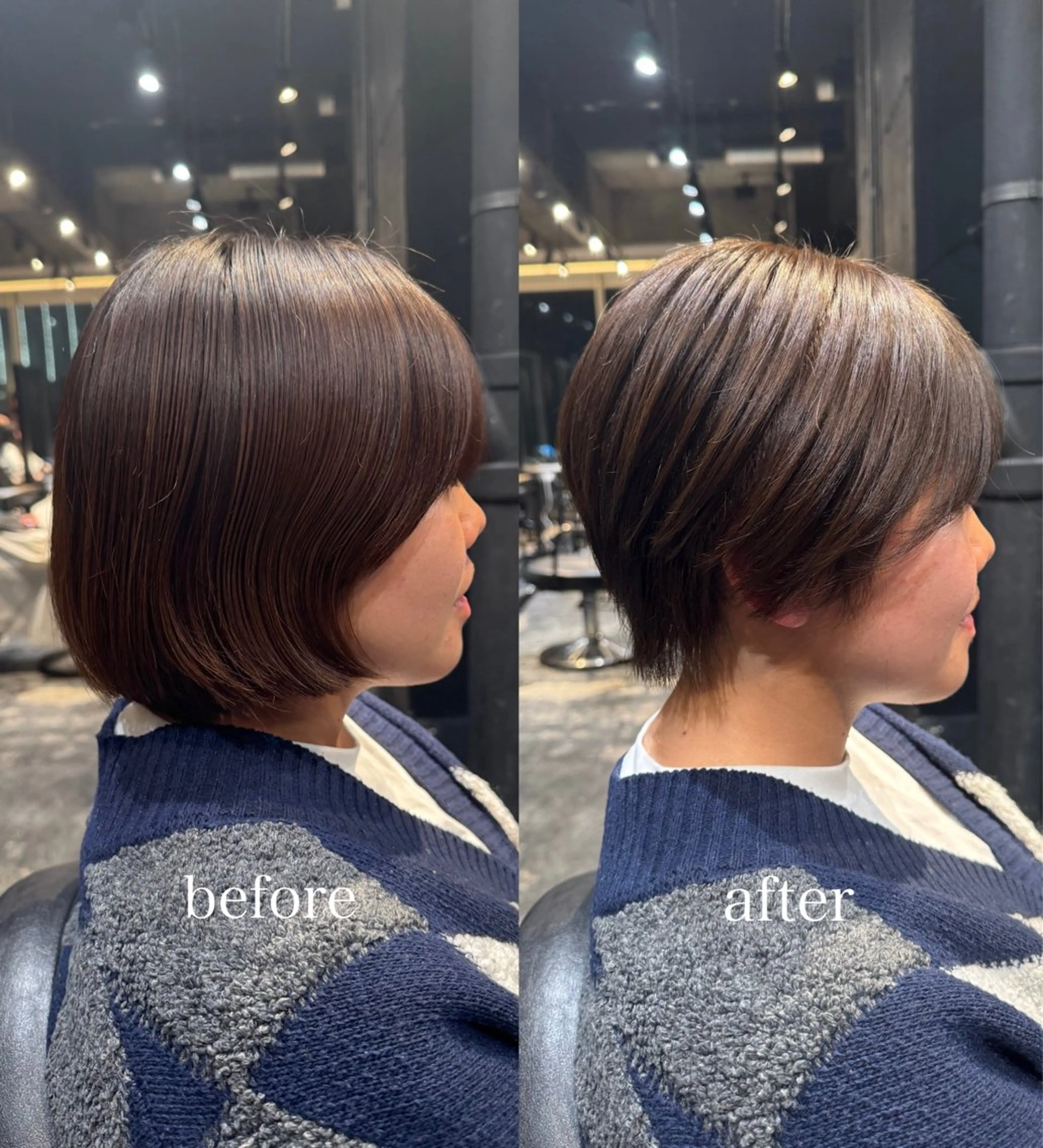 ショート レイヤーカット ショートヘア ブリーチ/透明感 カラー🖤🪽みさきのヘアスタイル