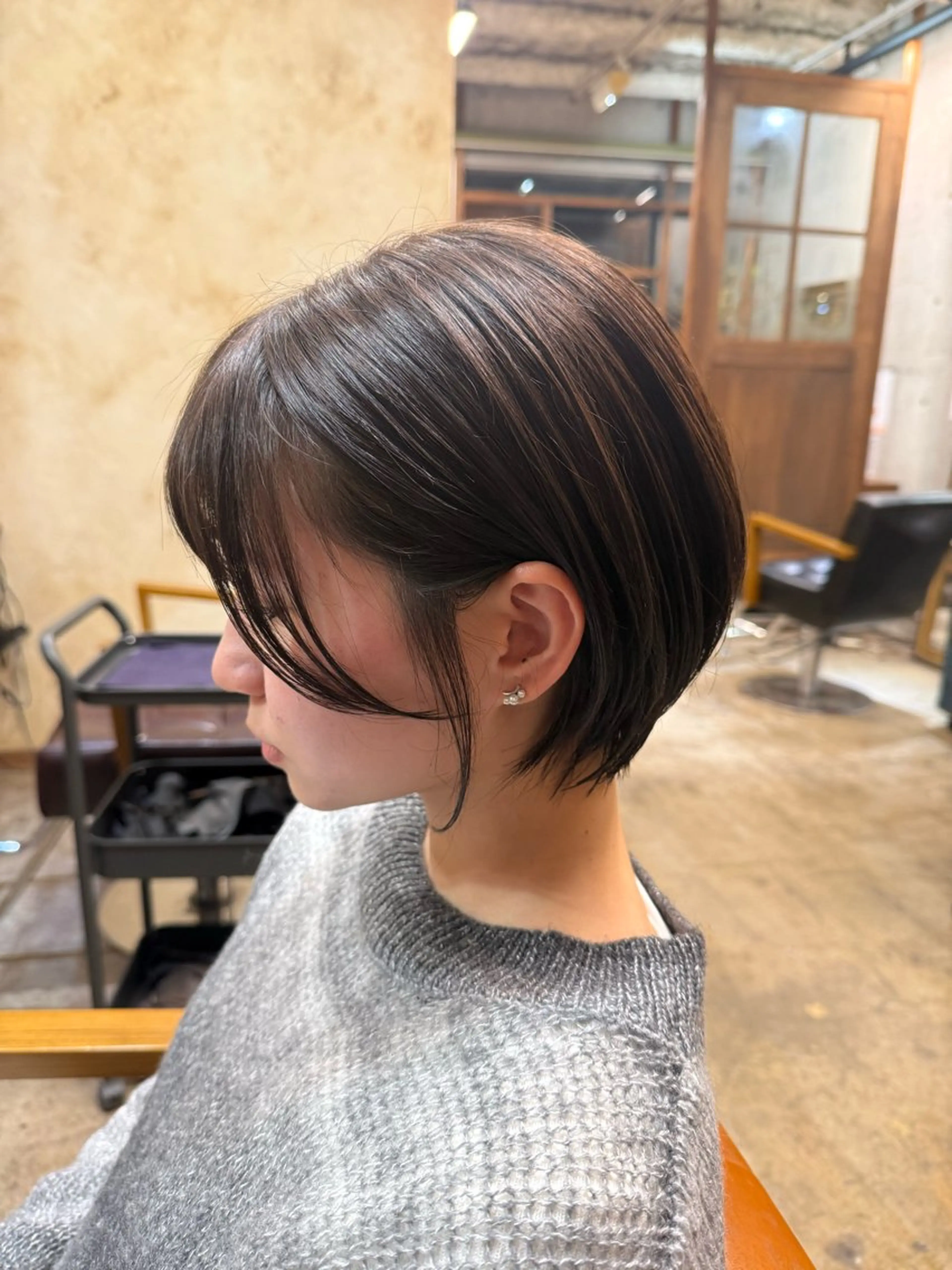 ショート カラー ショートボブ 丸みショート ボブ 髪質改善 ショートヘア カット ヘアカラー トリートメント Cadre新小岩🫧 栗原葵のヘアスタイル