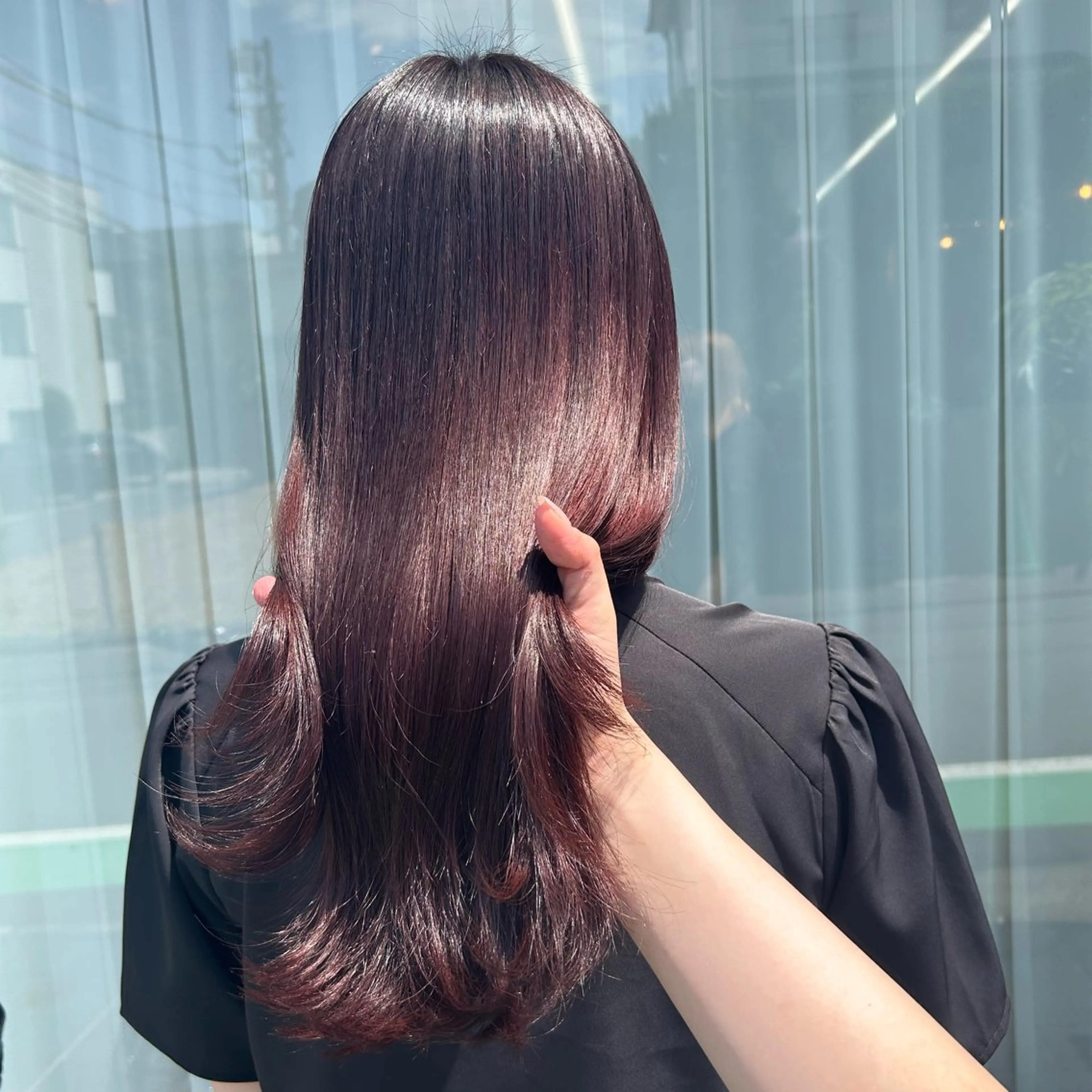 ロング ヘアカラー トリートメント LOE Yuuka/42🩵のヘアスタイル