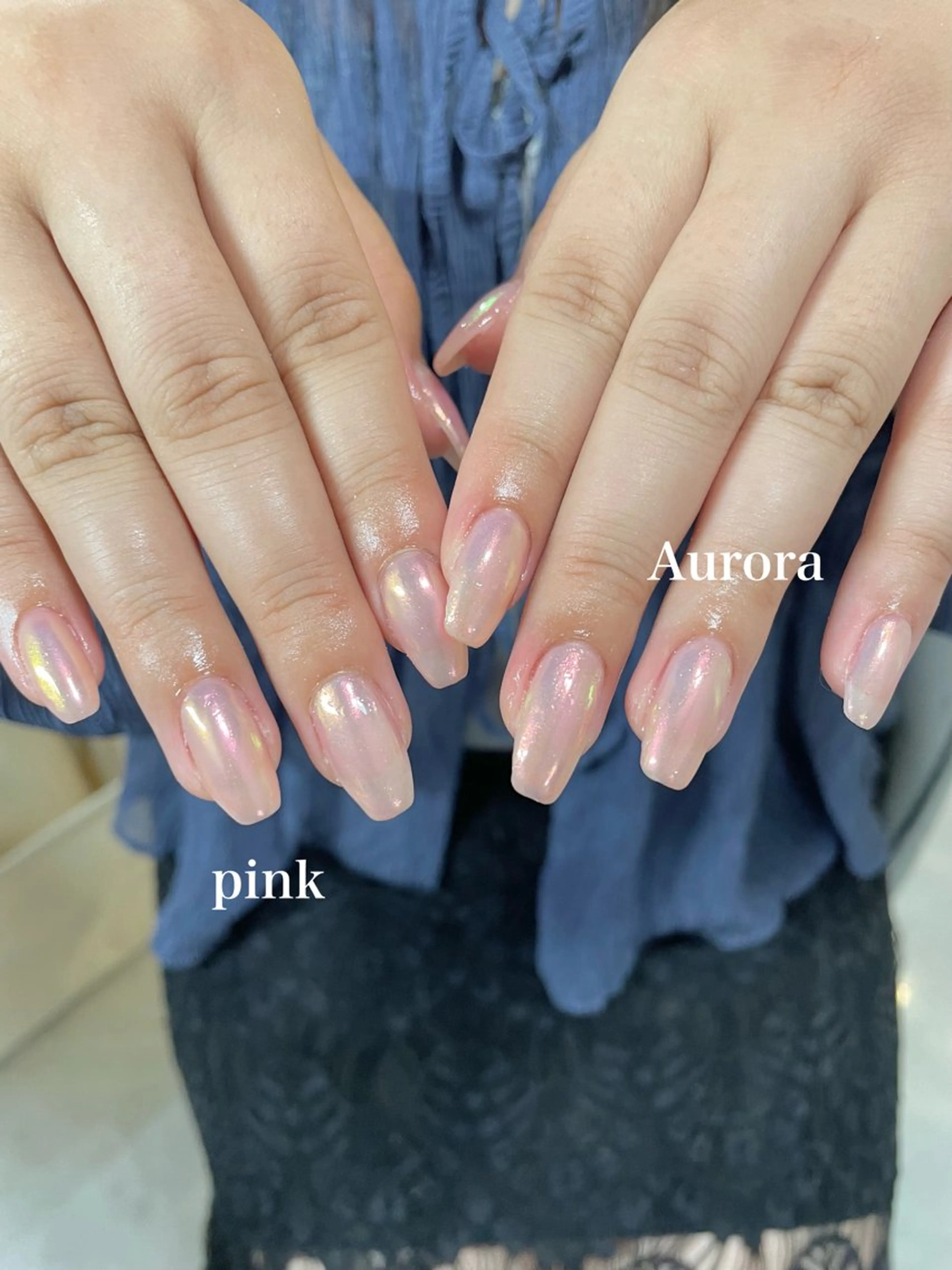 【オフ込み】光沢感ミラー/上品オーロラネイル【ご新規様&口コミ投稿者様限定】の写真