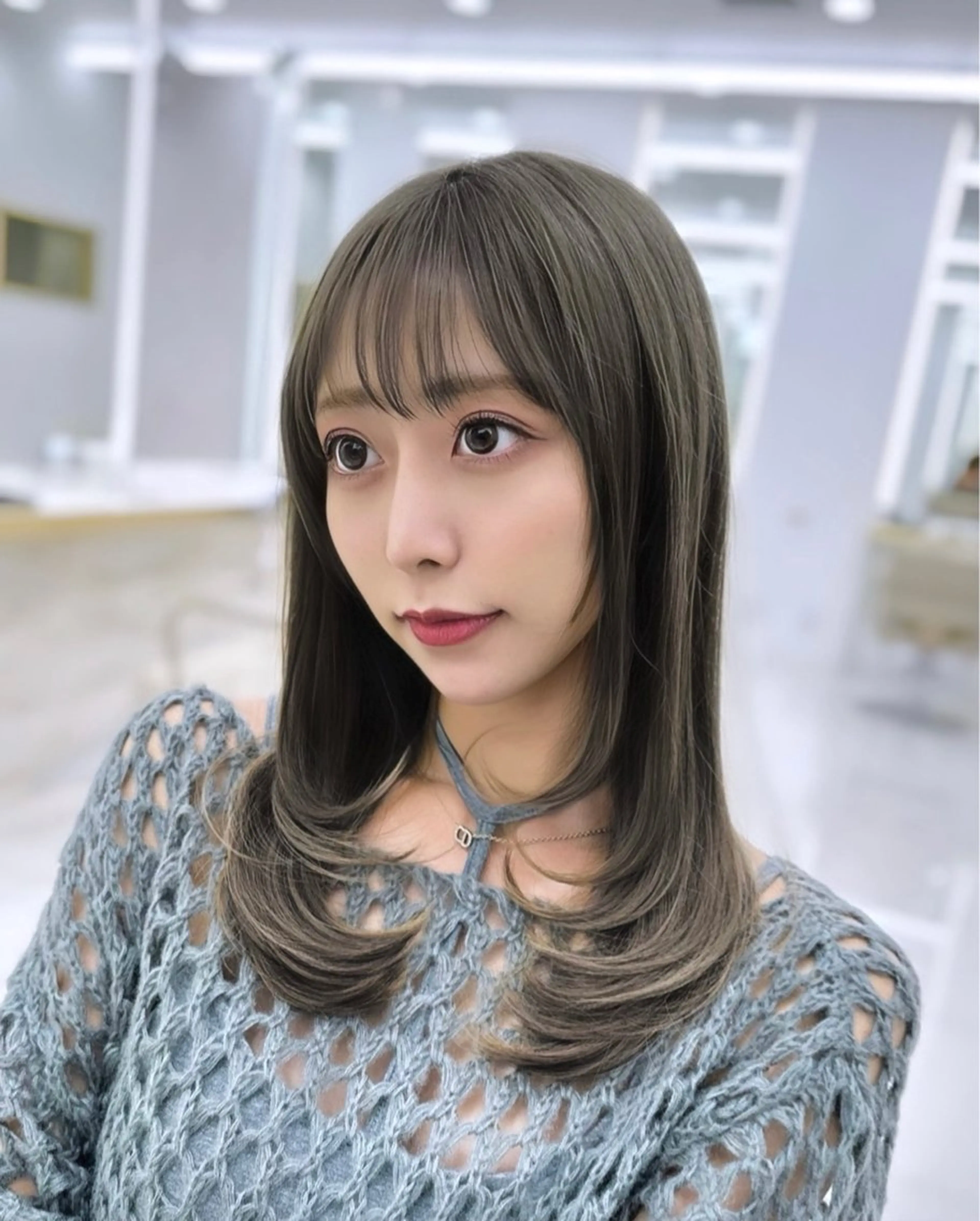 セミロング レイヤーカット カット ヘアカラー 似合わせ/レイヤー /顔まわり/池田歩樹のヘアスタイル