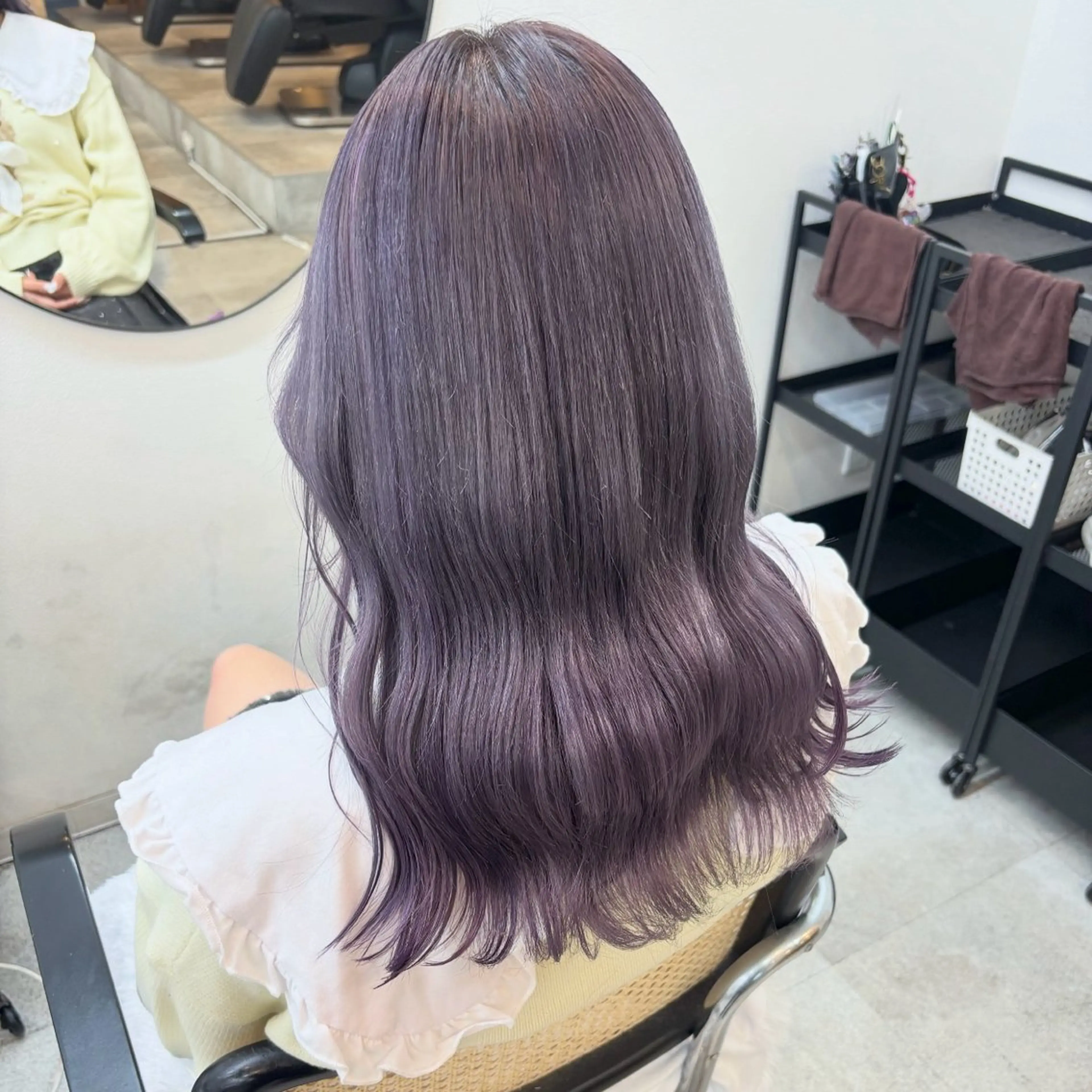 ミディアム カラー 透明感カラー グレージュ ラベンダーカラー ラベンダーグレージュ ラベンダーグレー ヘアカラー トリートメント ヘアセット 渋谷🩶ハイトーン 🩶FUMUのヘアスタイル