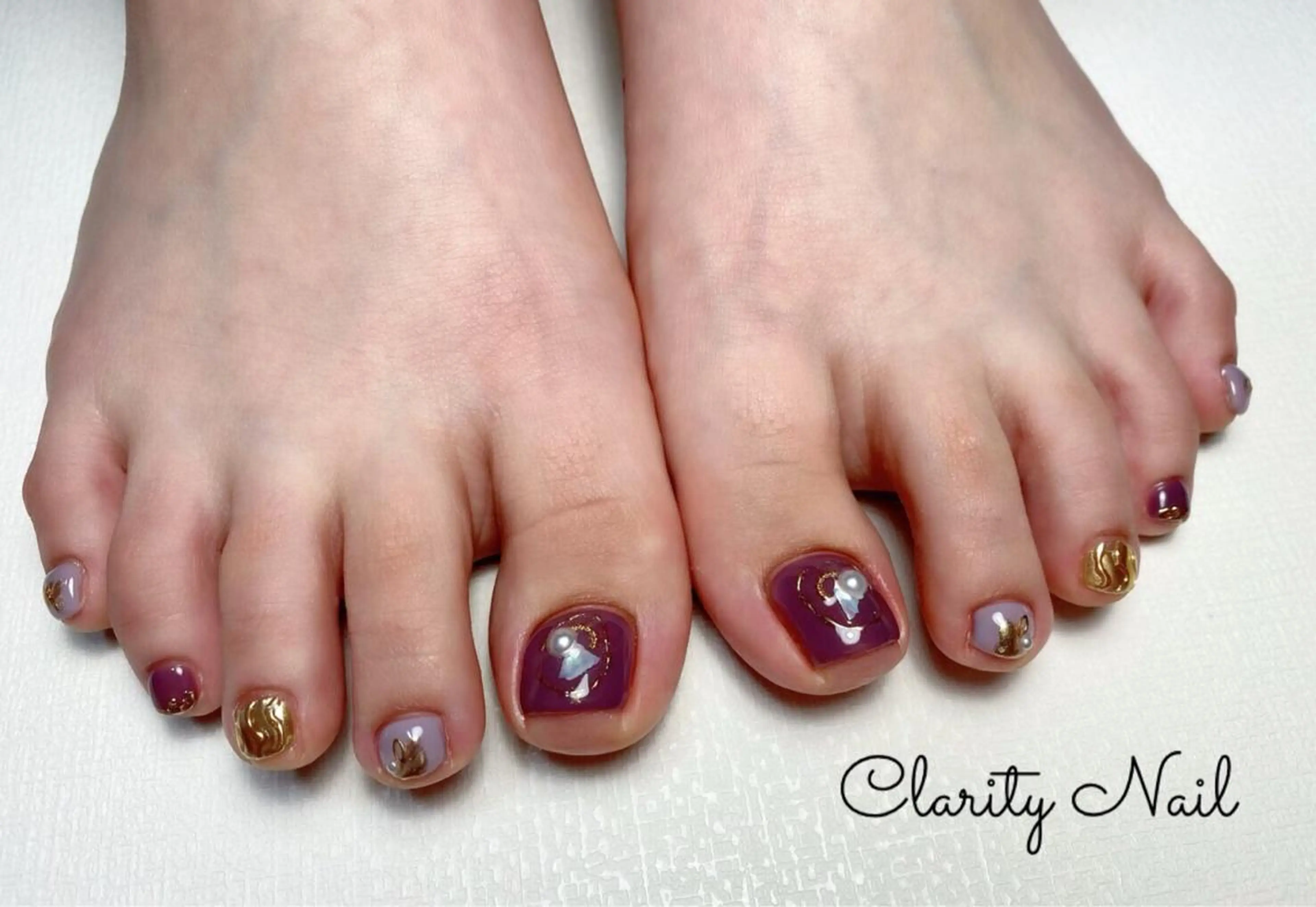ネイル アートネイル フットネイル 持ち込み フットネイル Clarity Nailのネイルデザイン