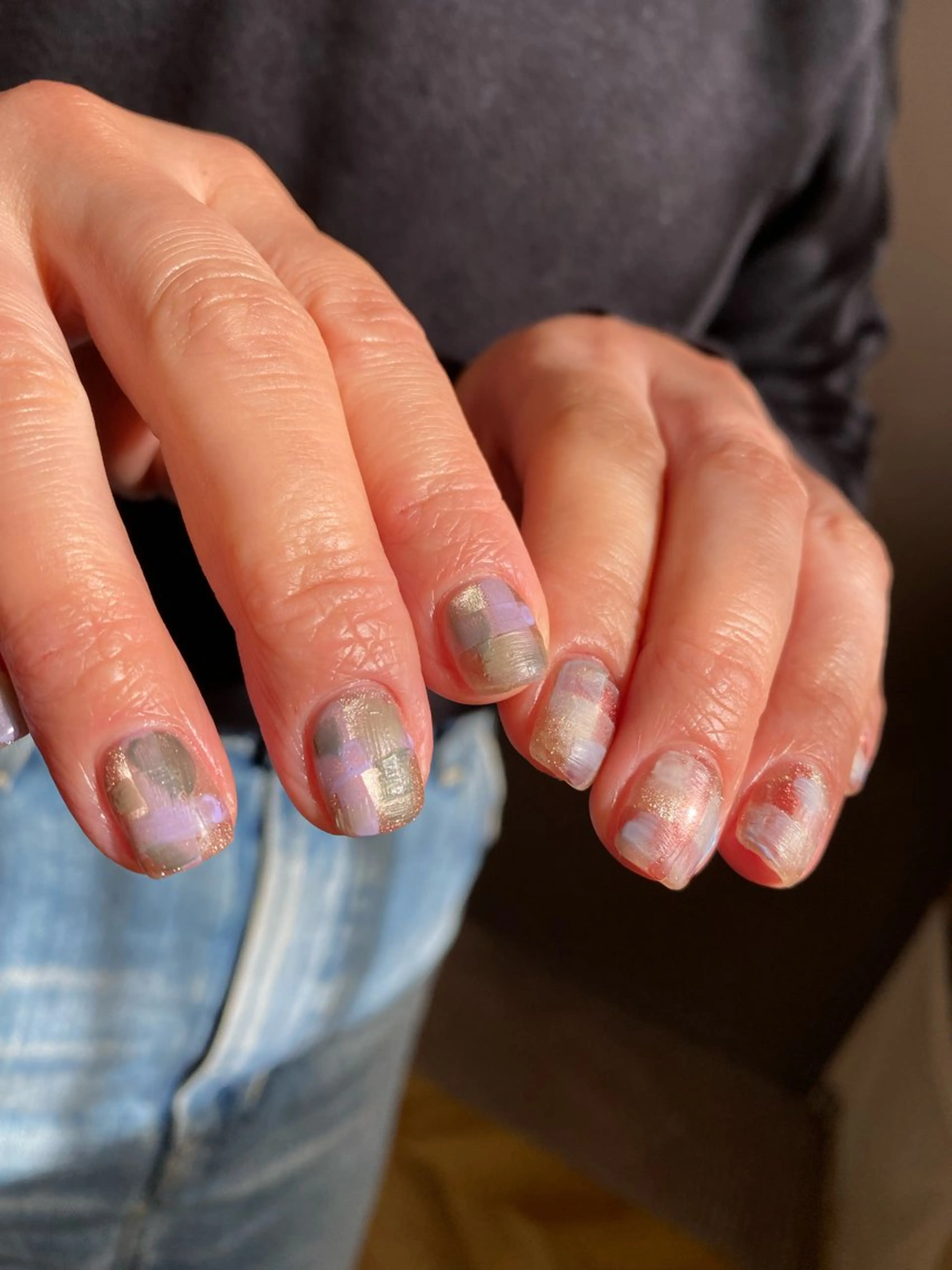 ネイル ジェルネイル マグネットネイル 持ち込み ニュアンスネイル ワンカラーネイル ハンドネイル 草加ニュアンスネイル 🌚hersのネイルデザイン