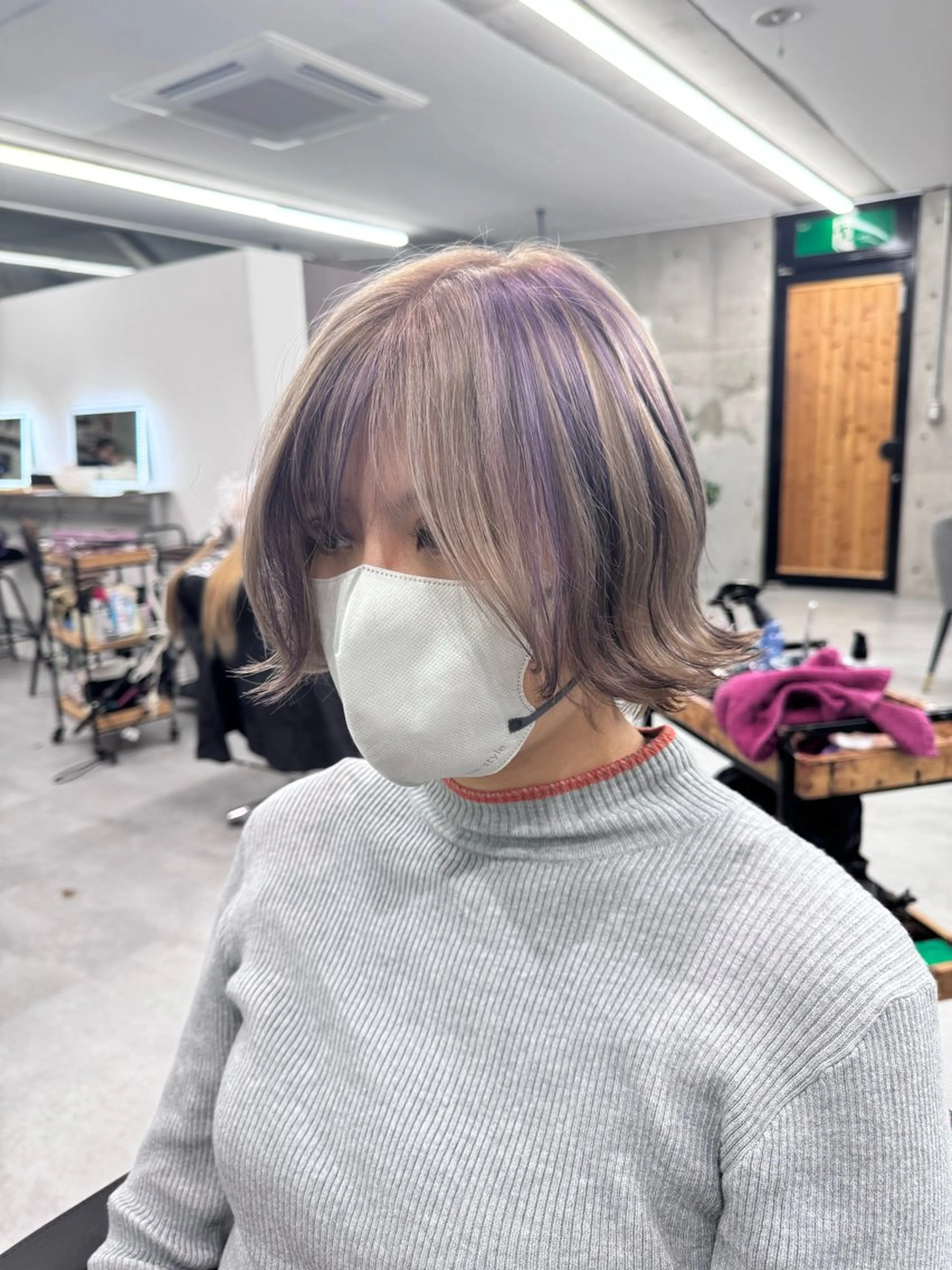 ショート カラー デザインカラー ボブ ヘアカラー トリートメント 艶髪✨ブリーチ職人 井手正康のヘアスタイル