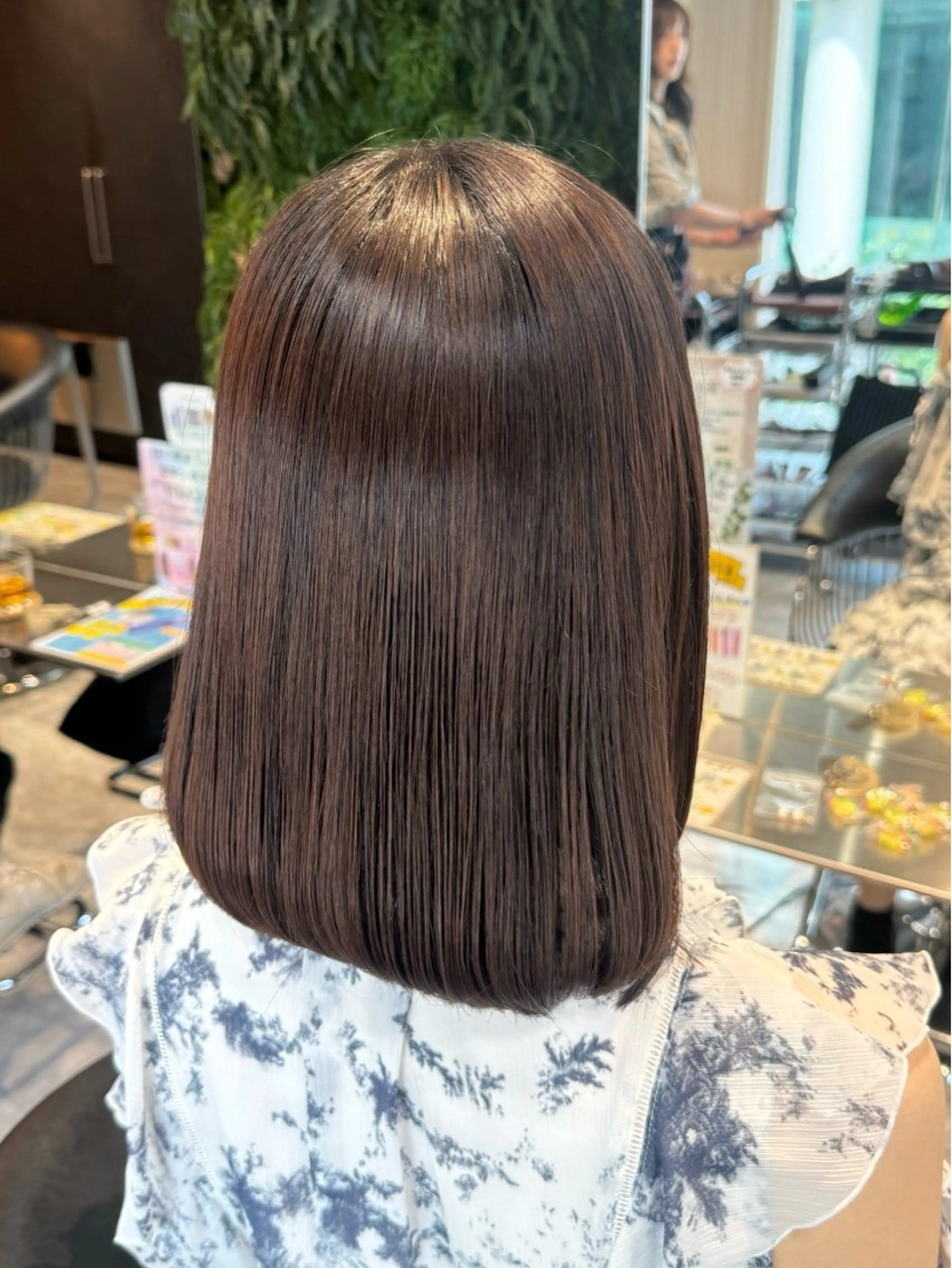 ミディアム 酸性ストレート 韓国艶髪/透明感 カラー/ひなののヘアスタイル