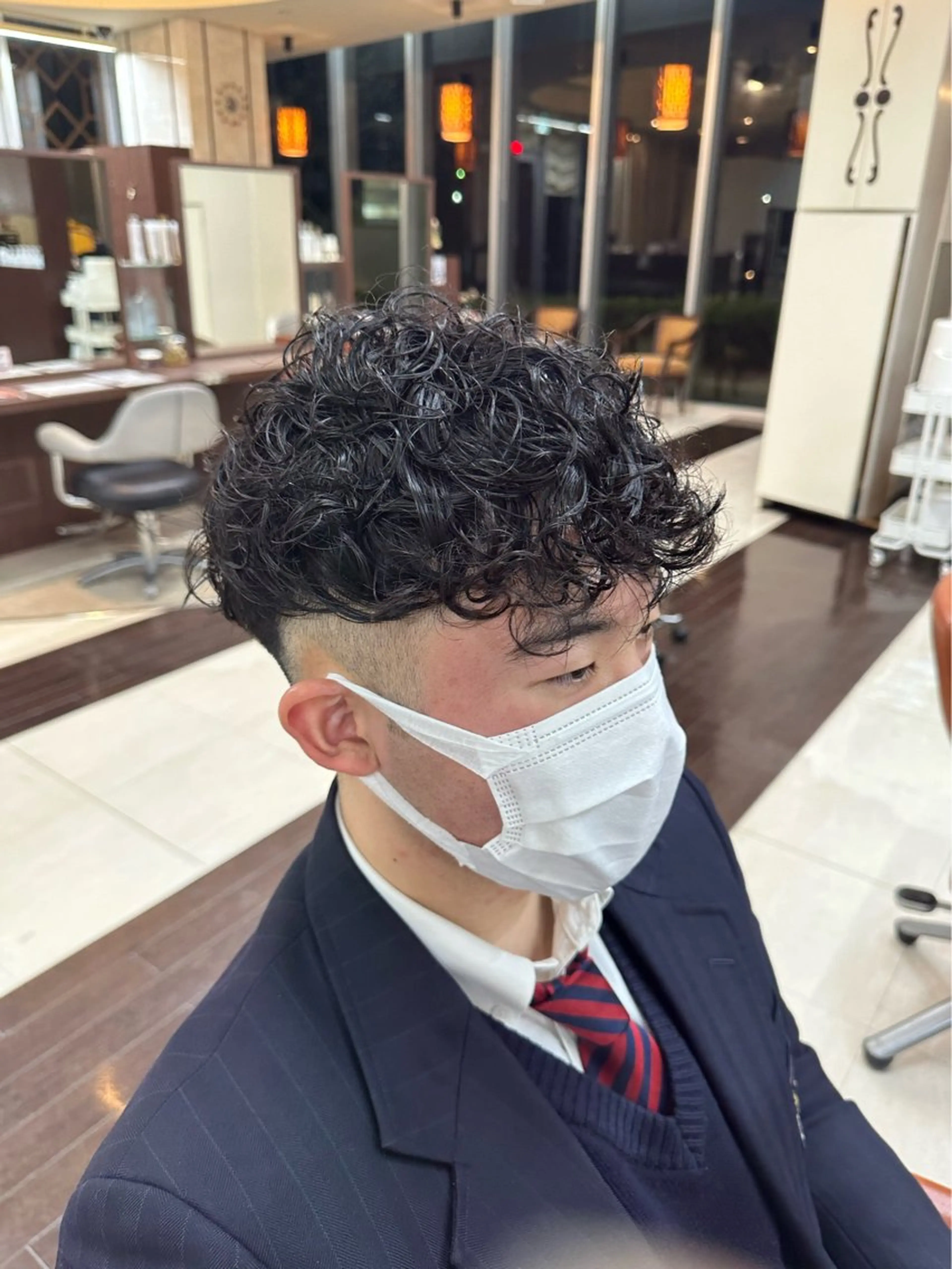 ショート カラー パーマ メンズ カット パーマ ヘアセット 毎月230人担当/ メンズヘア/清和武虎のヘアスタイル