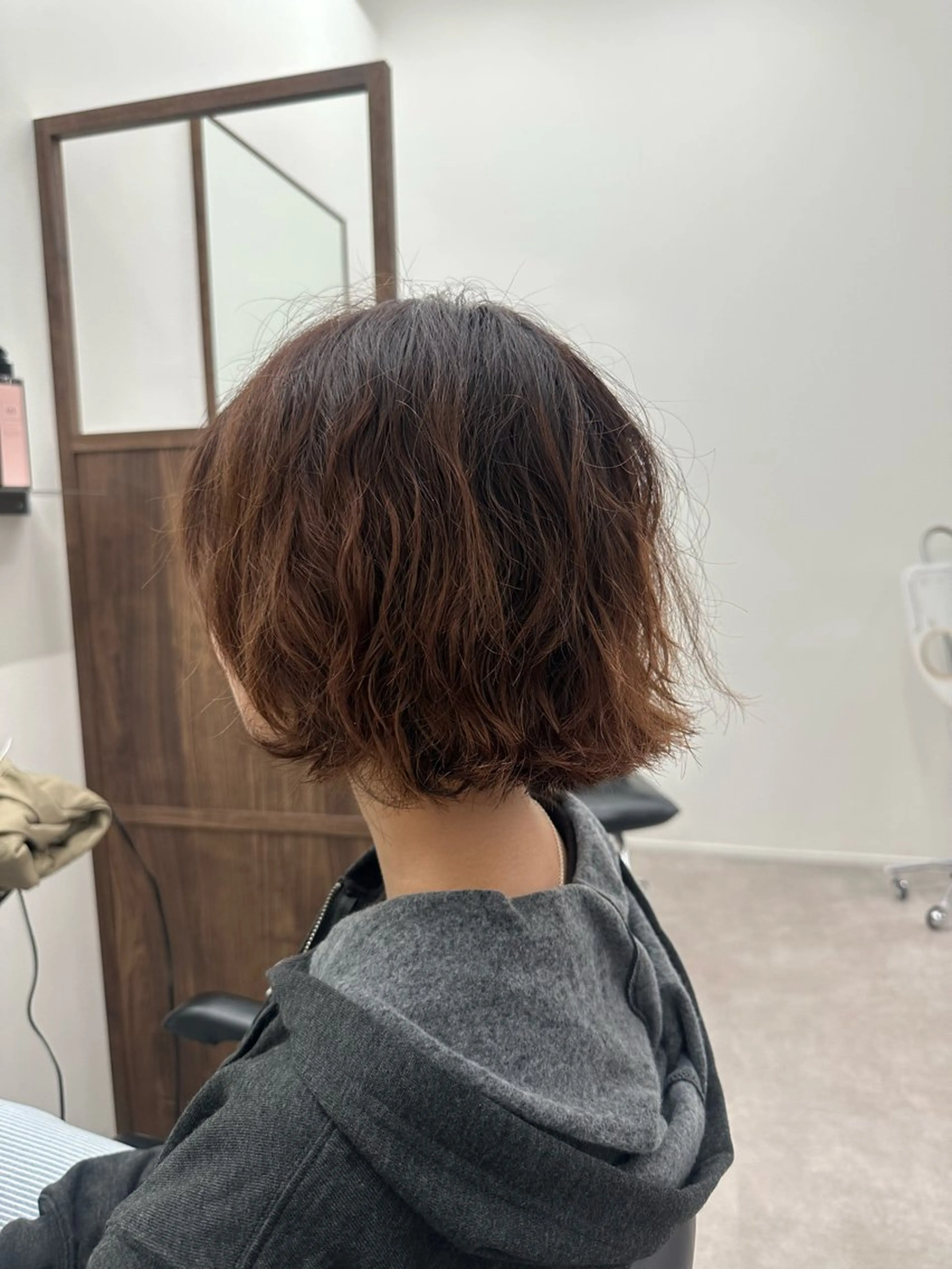 パーマ ボブ カット パーマ unique 松原吹季のヘアスタイル