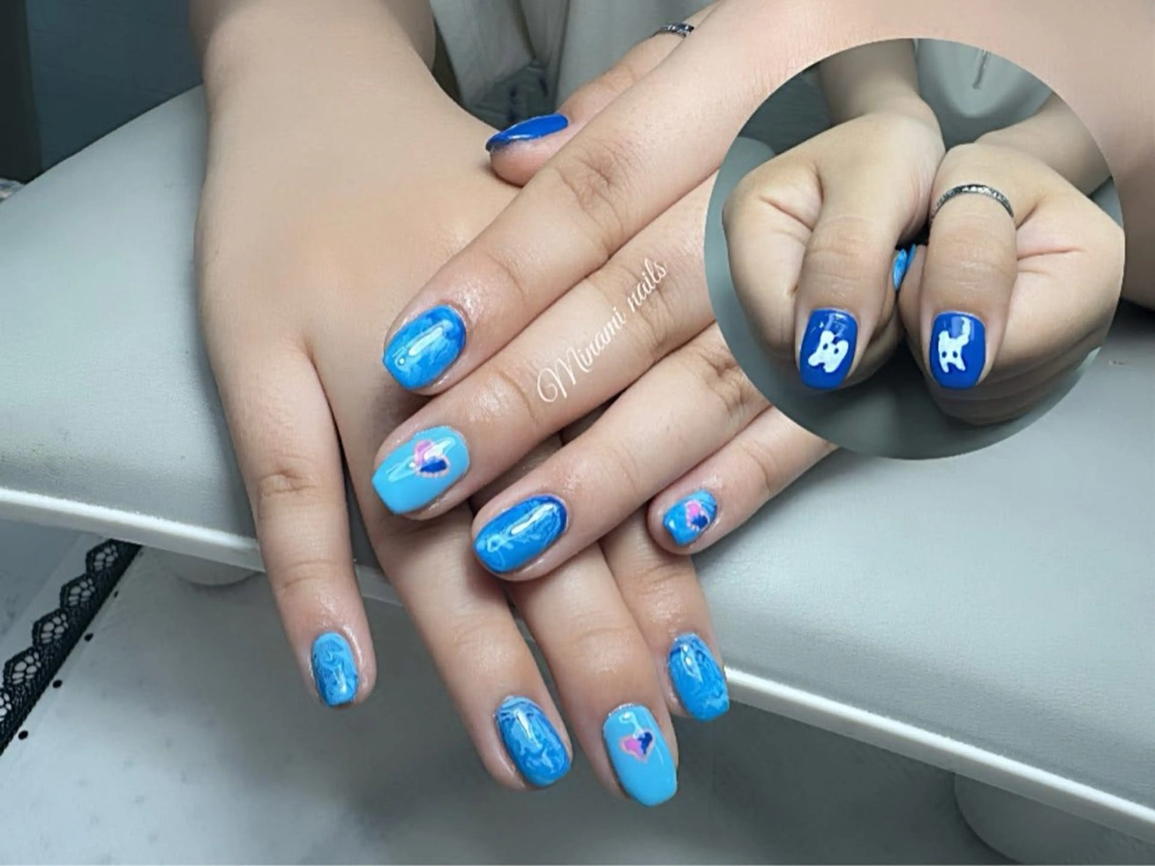 ネイル アートネイル オーロラネイル ガーリー キラキラネイル 韓国ネイル Minami Nailsのネイルデザイン