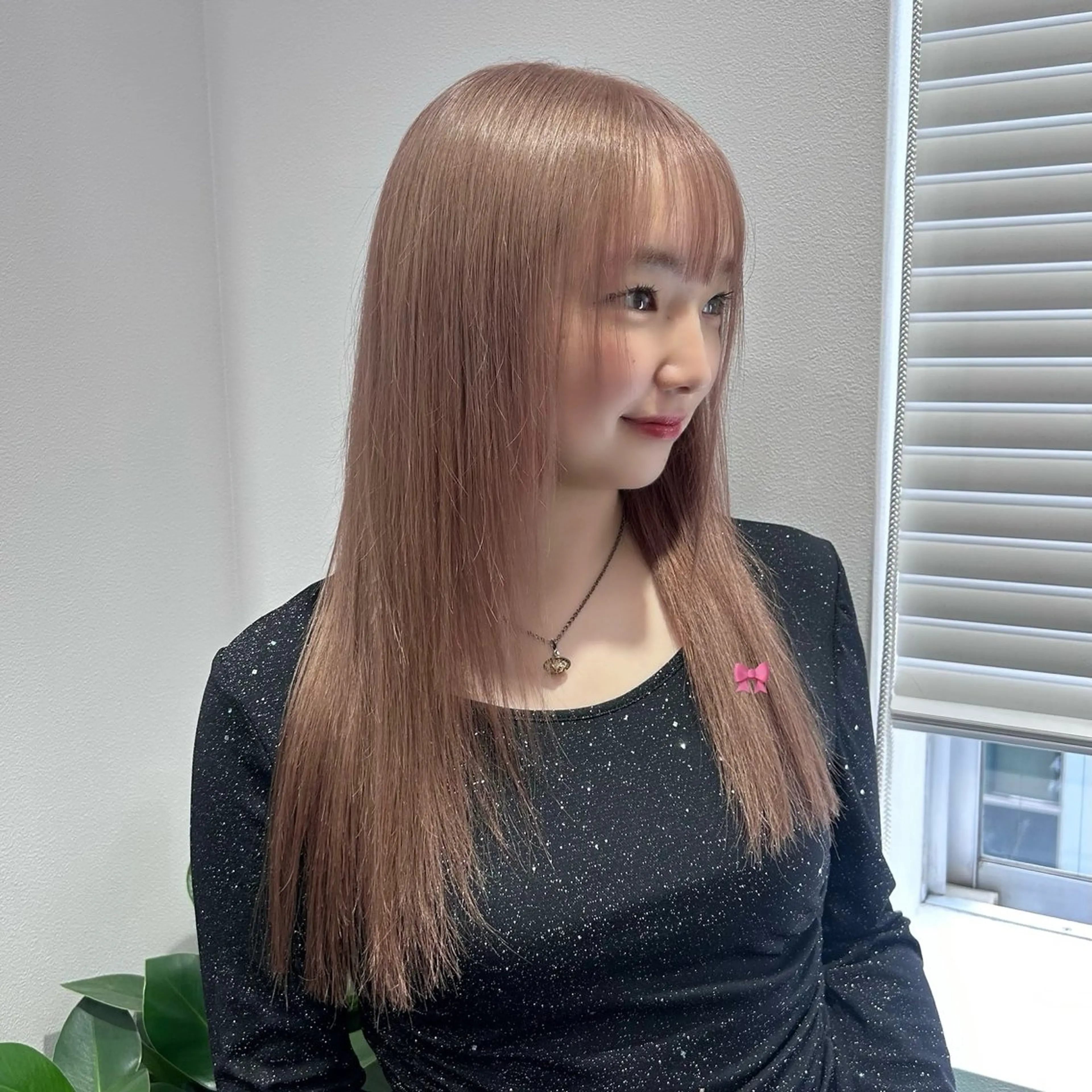 ロング カラー パーマ ヘアアレンジ キッズ ヘアカラー トリートメント ブリーチなしカラー/ ブラウン/レイヤーのヘアスタイル