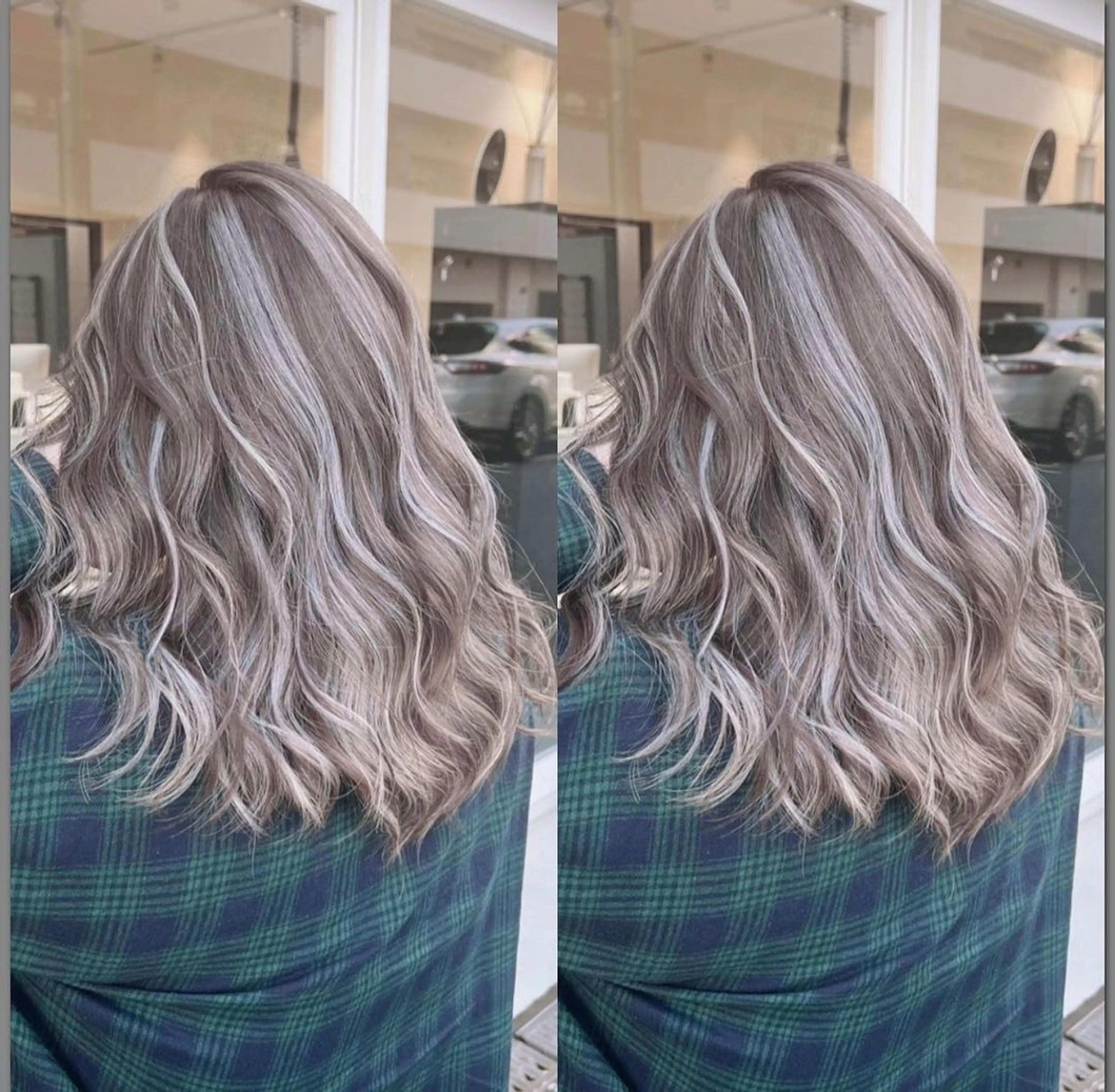 ロング カラー ブリーチ ケアブリーチ ヘアカラー 福西 洋斗のヘアスタイル