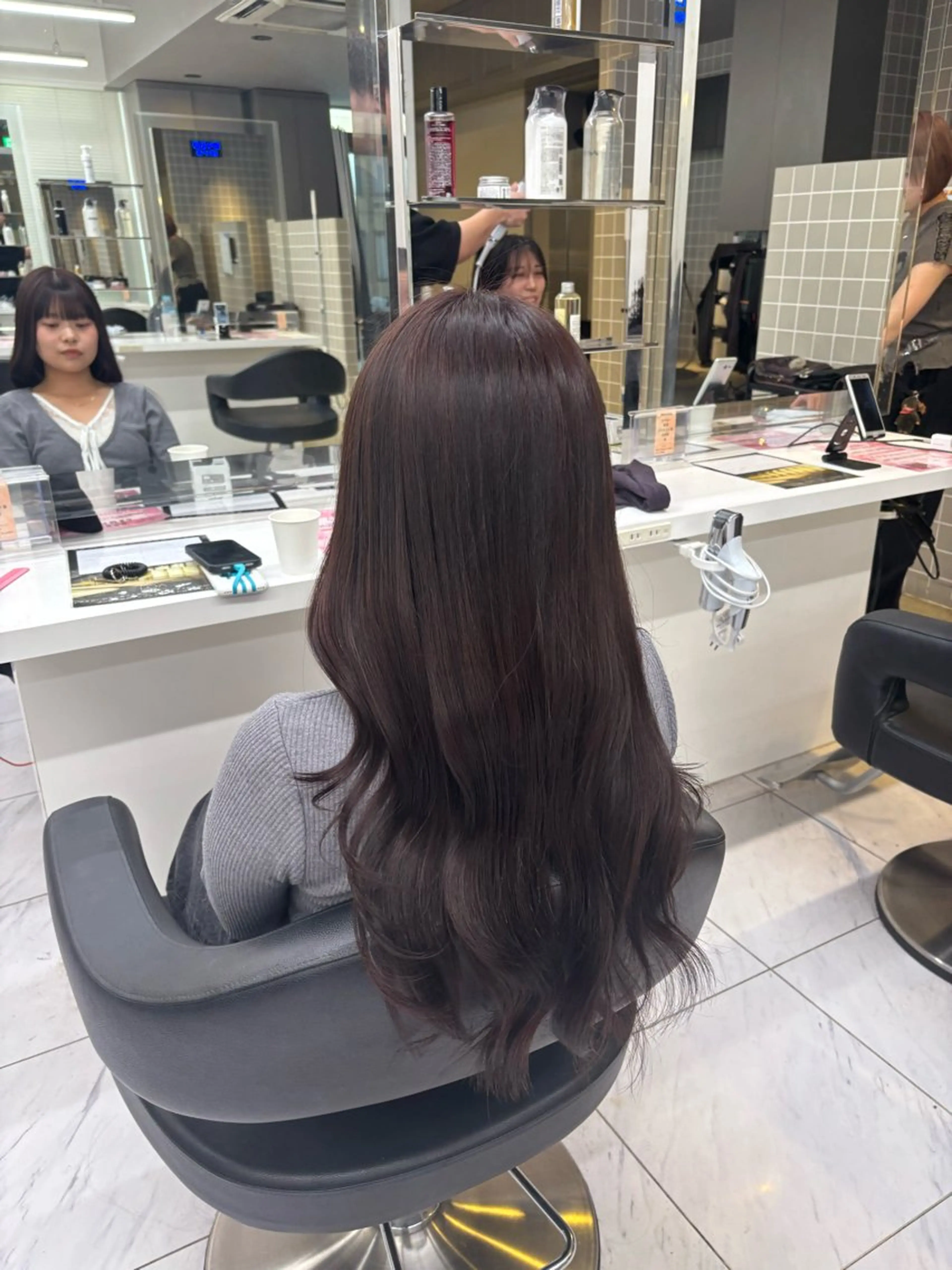 ロング カラー ヘアカラー トリートメント ヘッドスパ y2k✩︎⡱レイヤー ウルフ/オリーブ🍀のヘアスタイル