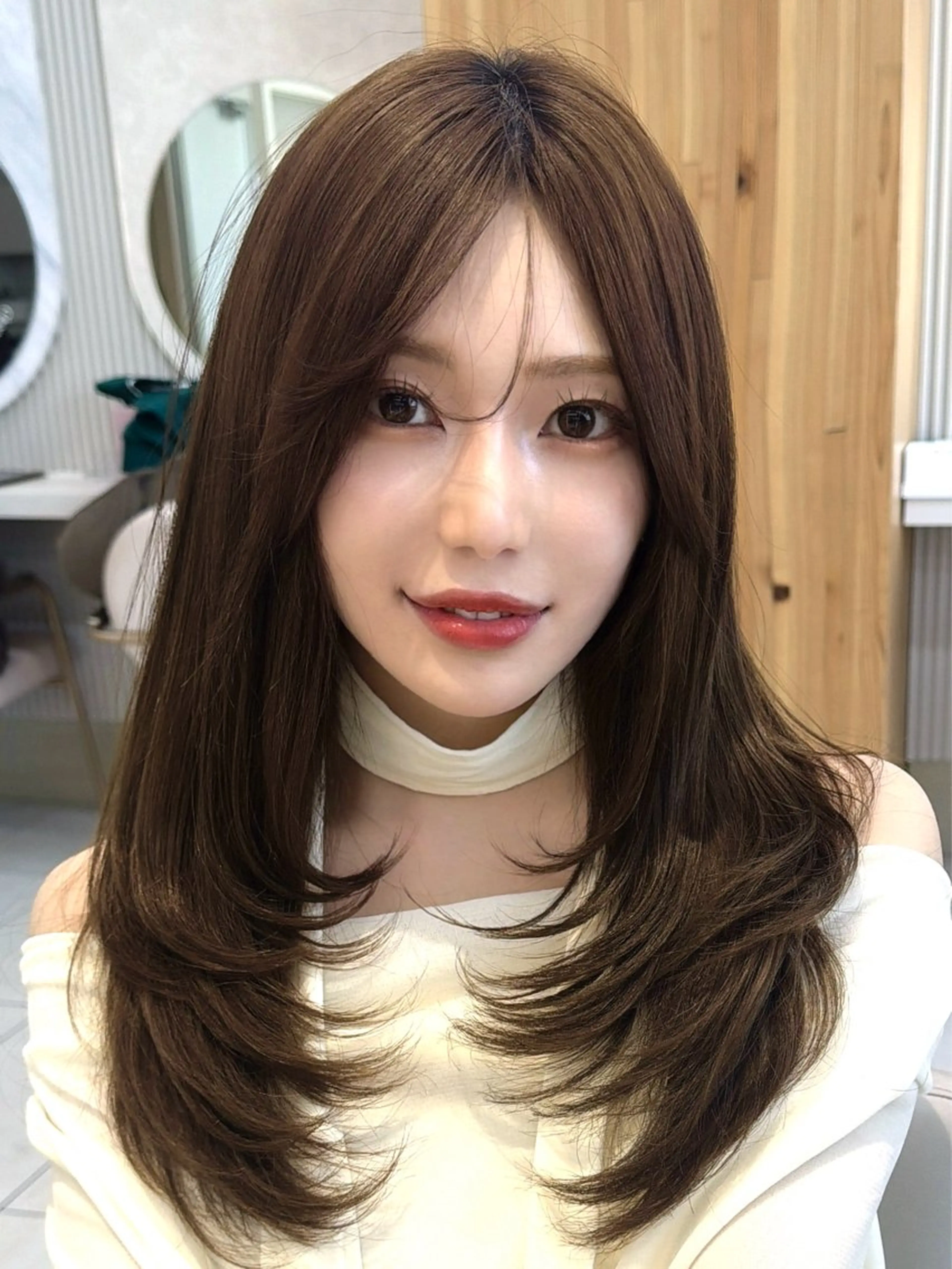 セミロング カット ヘアカラー トリートメント レイヤー/顔周り /韓国ヘア/TAKUのヘアスタイル