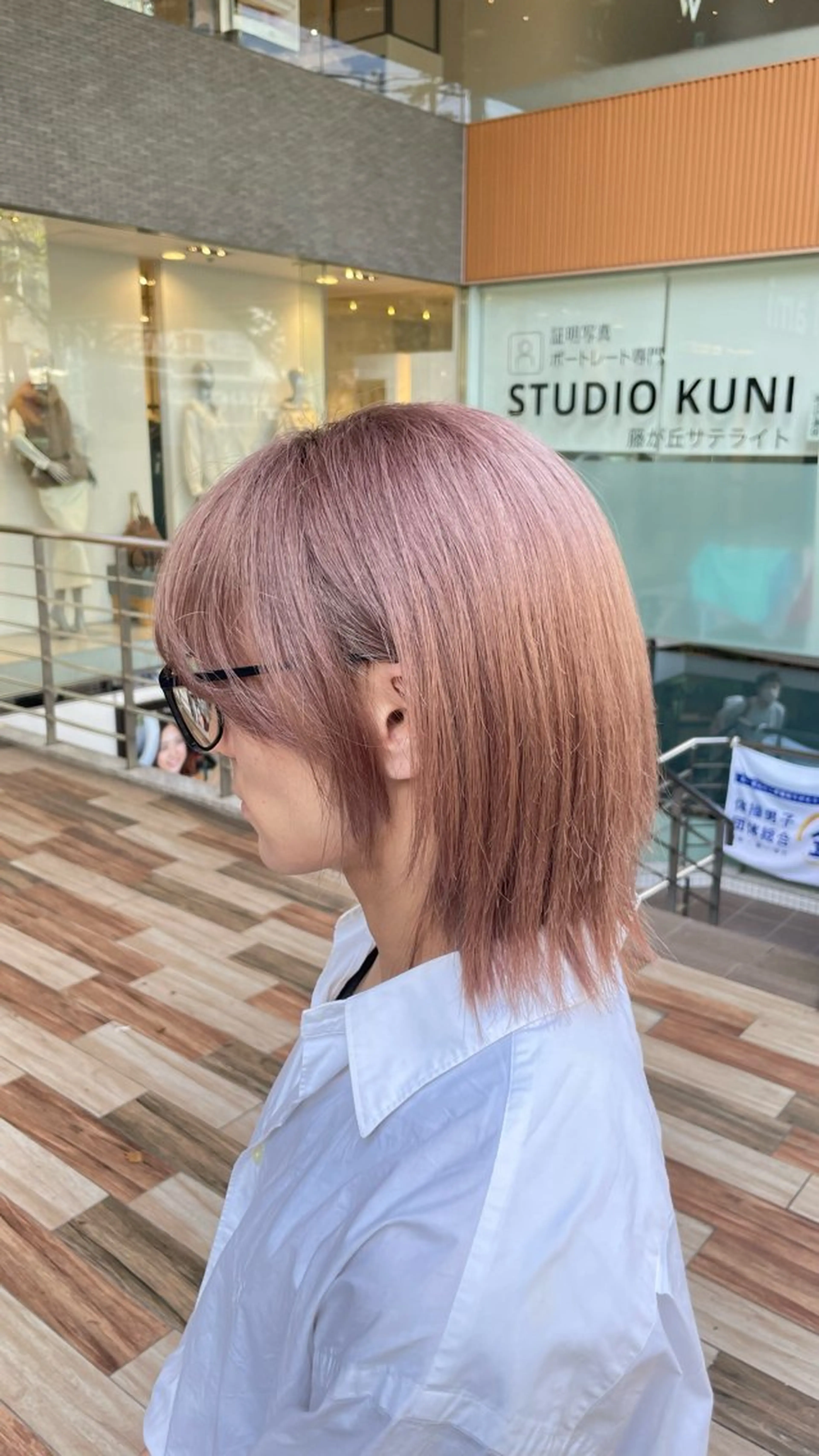 ショート カラー ベージュカラー ピンクカラー ピンクベージュ オリーブカラー🫒/ ハッシュカット/みゆのヘアスタイル