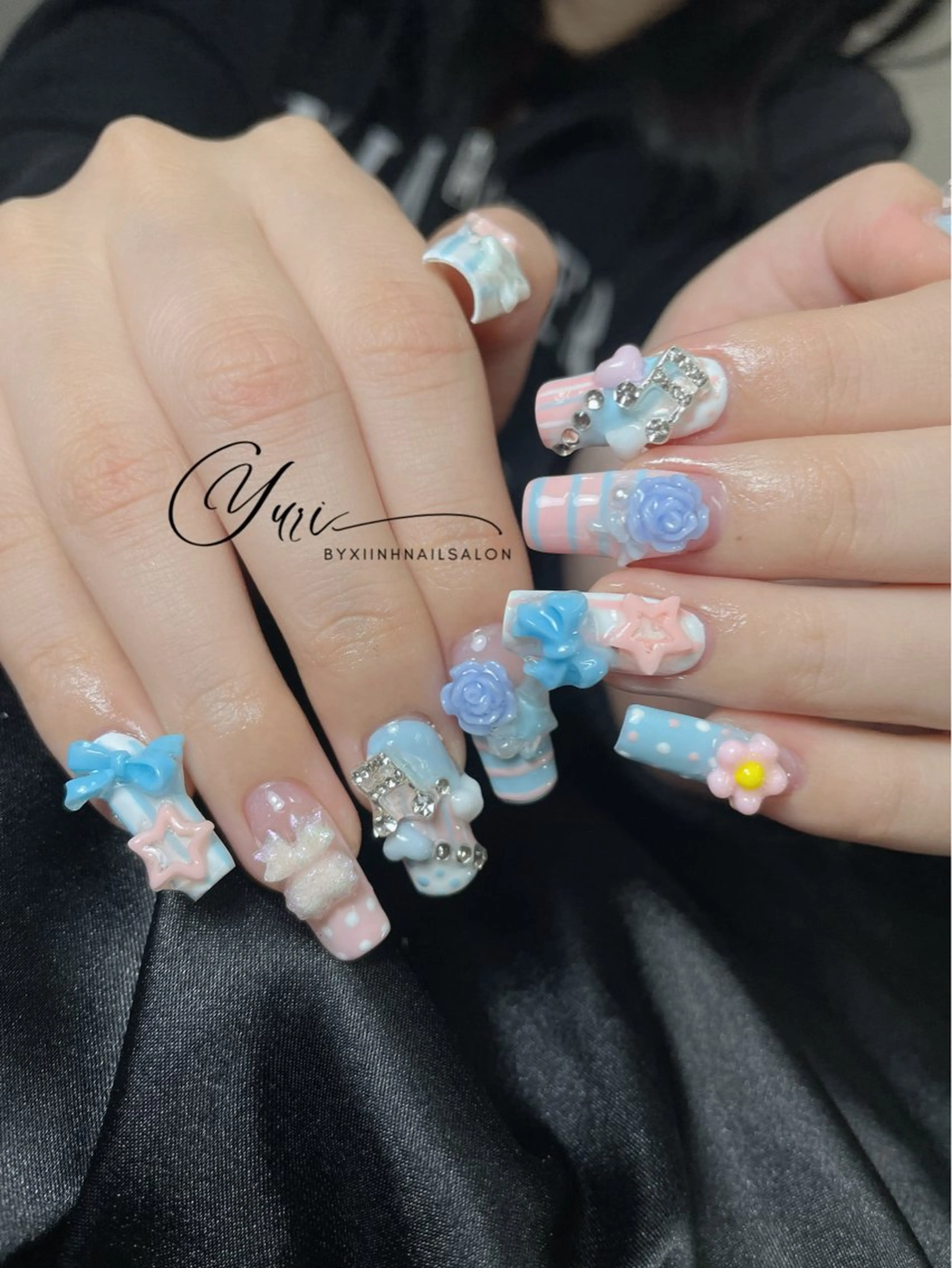ネイル チークネイル 桜ネイル 長さ出し フットネイル ジェルネイル ハンドネイル YURI NAILのネイルデザイン