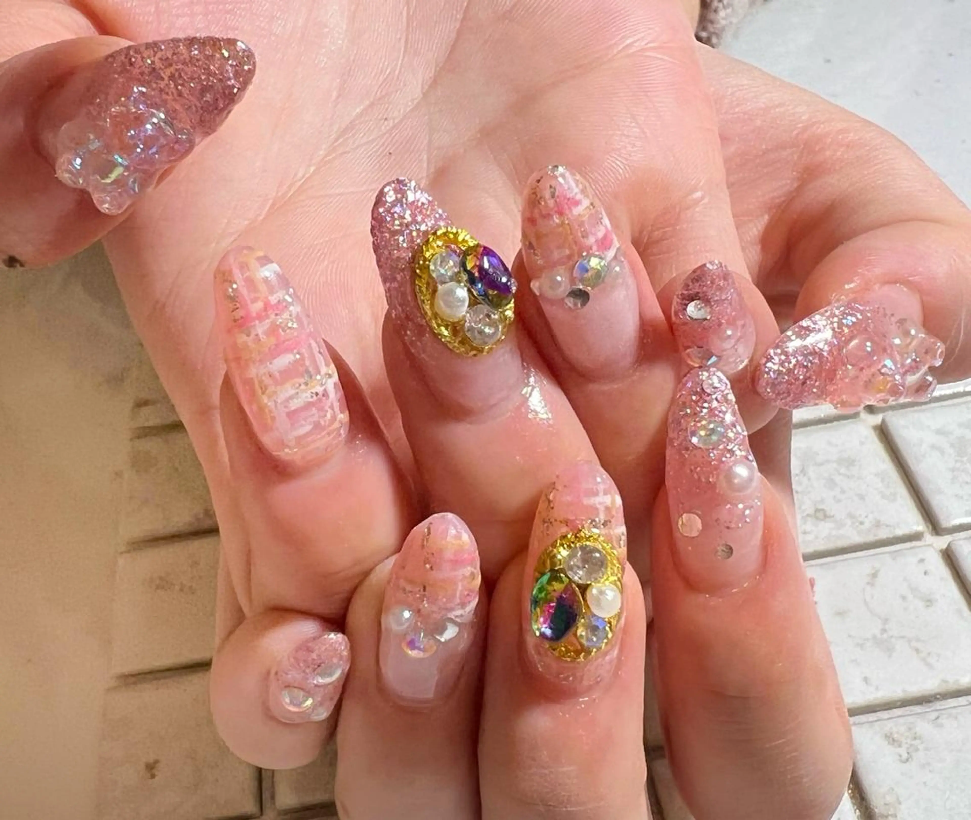 ネイル ツイードネイル ハンドネイル private salon mieのネイルデザイン