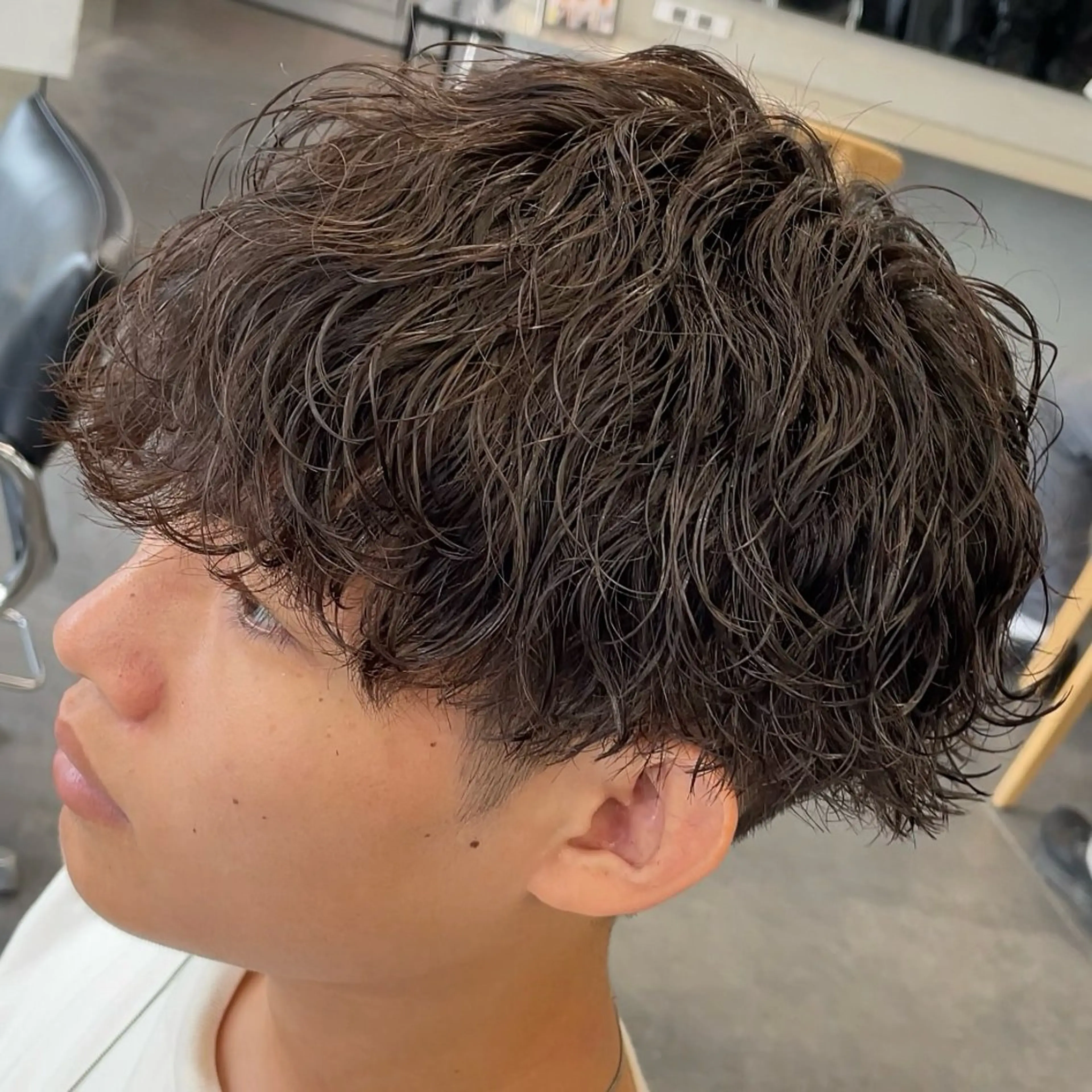 ミディアム パーマ ヘアアレンジ メンズ fifth 石川 凪のヘアスタイル