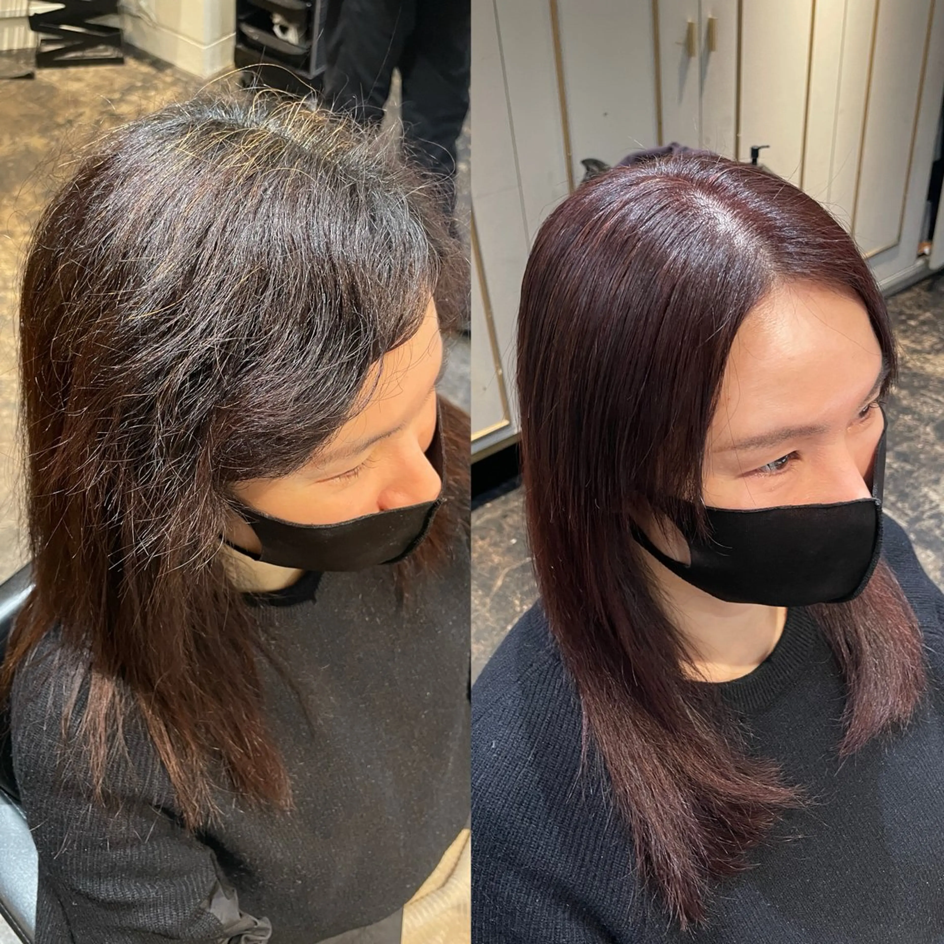 [動画撮影可能な方のみ]縮毛矯正×カラー 年間1200人縮毛矯正を担当しております🙆‍♂️縮毛矯正半年ぶり以上限定の写真