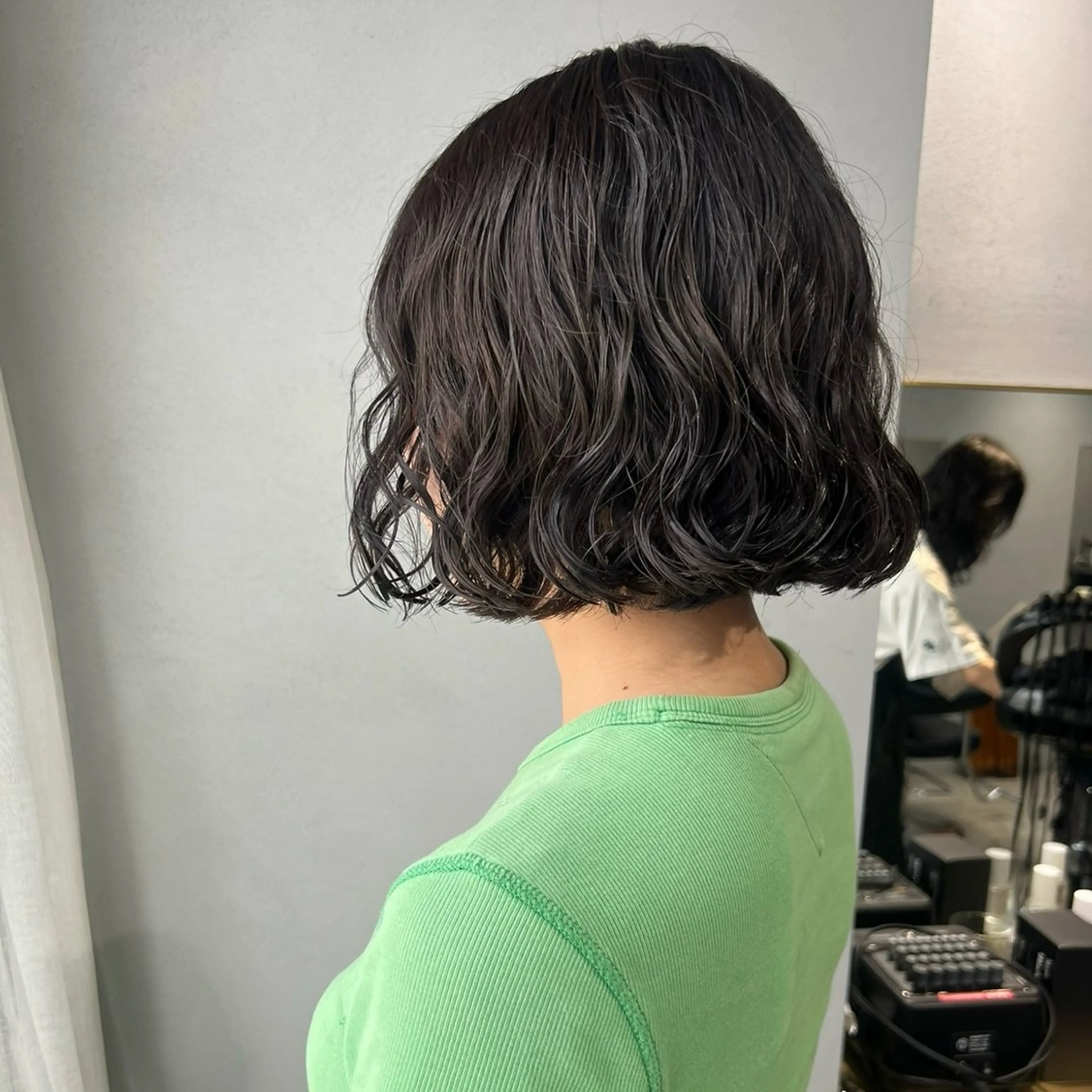 ミディアム カラー パーマ カット ヘアカラー パーマ akane/ボブ /ブラウンベージュのヘアスタイル