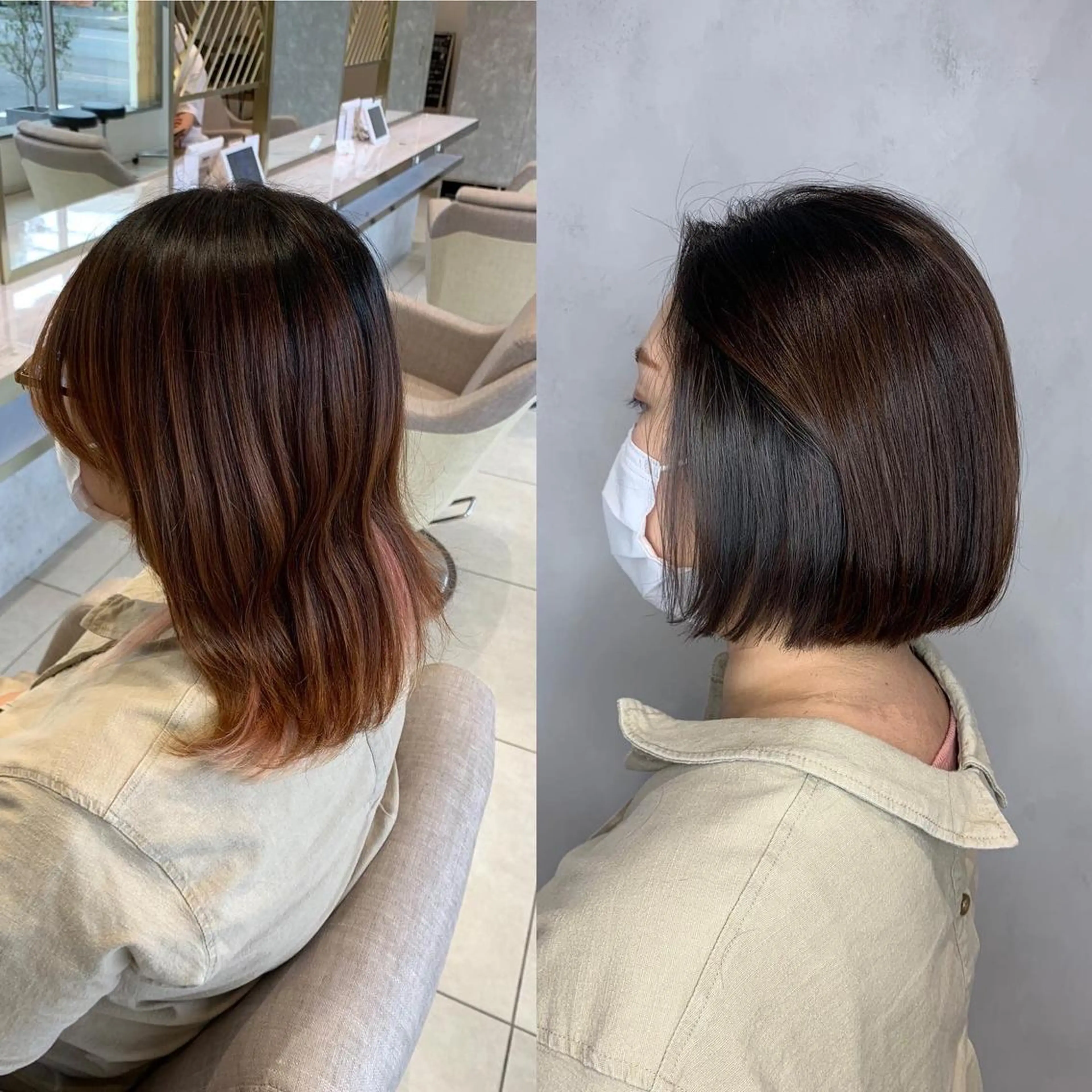 ショート カラー インナーカラー ボブ stylist N0Nのヘアスタイル