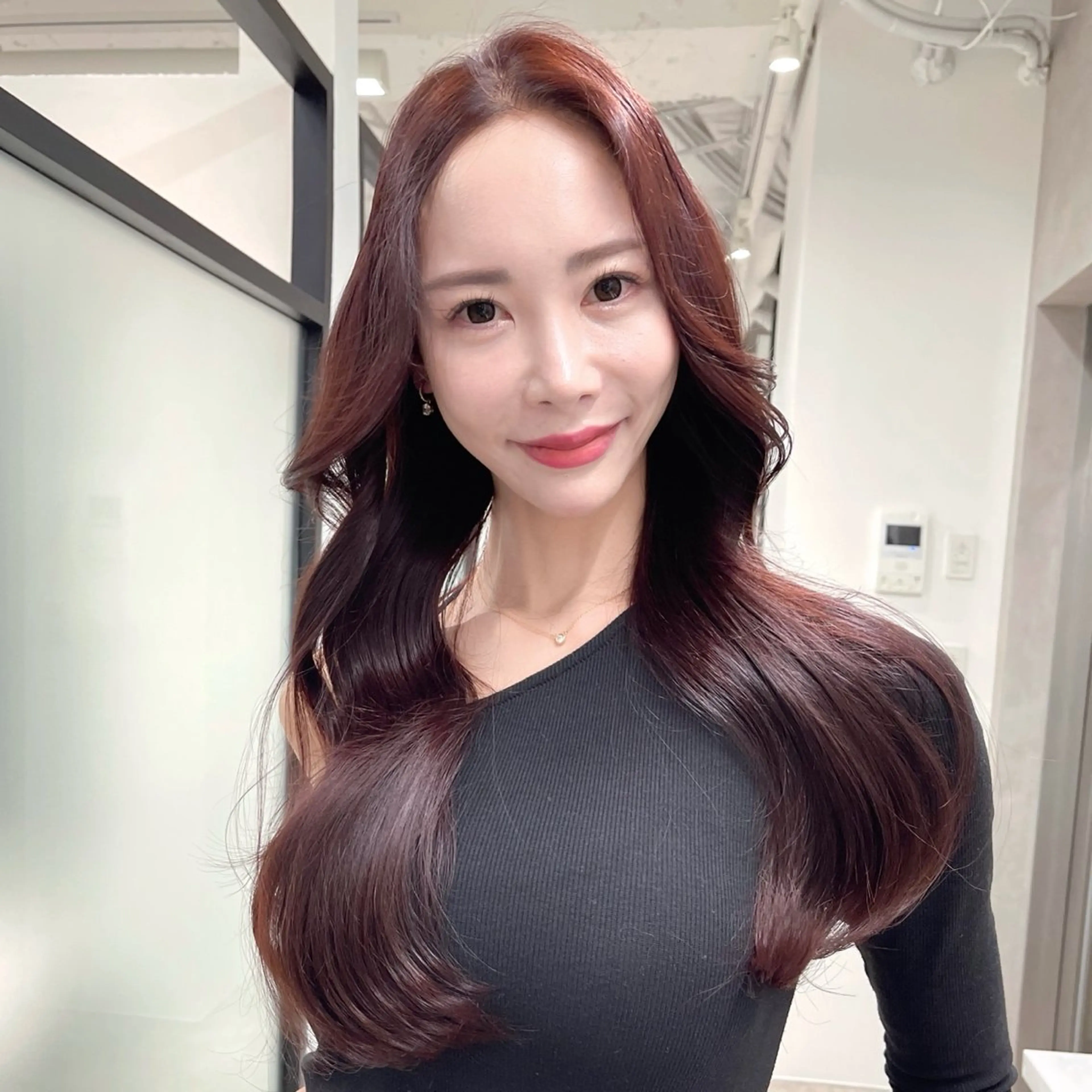 ロング 韓国風ヘア レイヤーカット カット ヘアカラー トリートメント 韓国レイヤーカット 髪質改善▫️水野有真のヘアスタイル