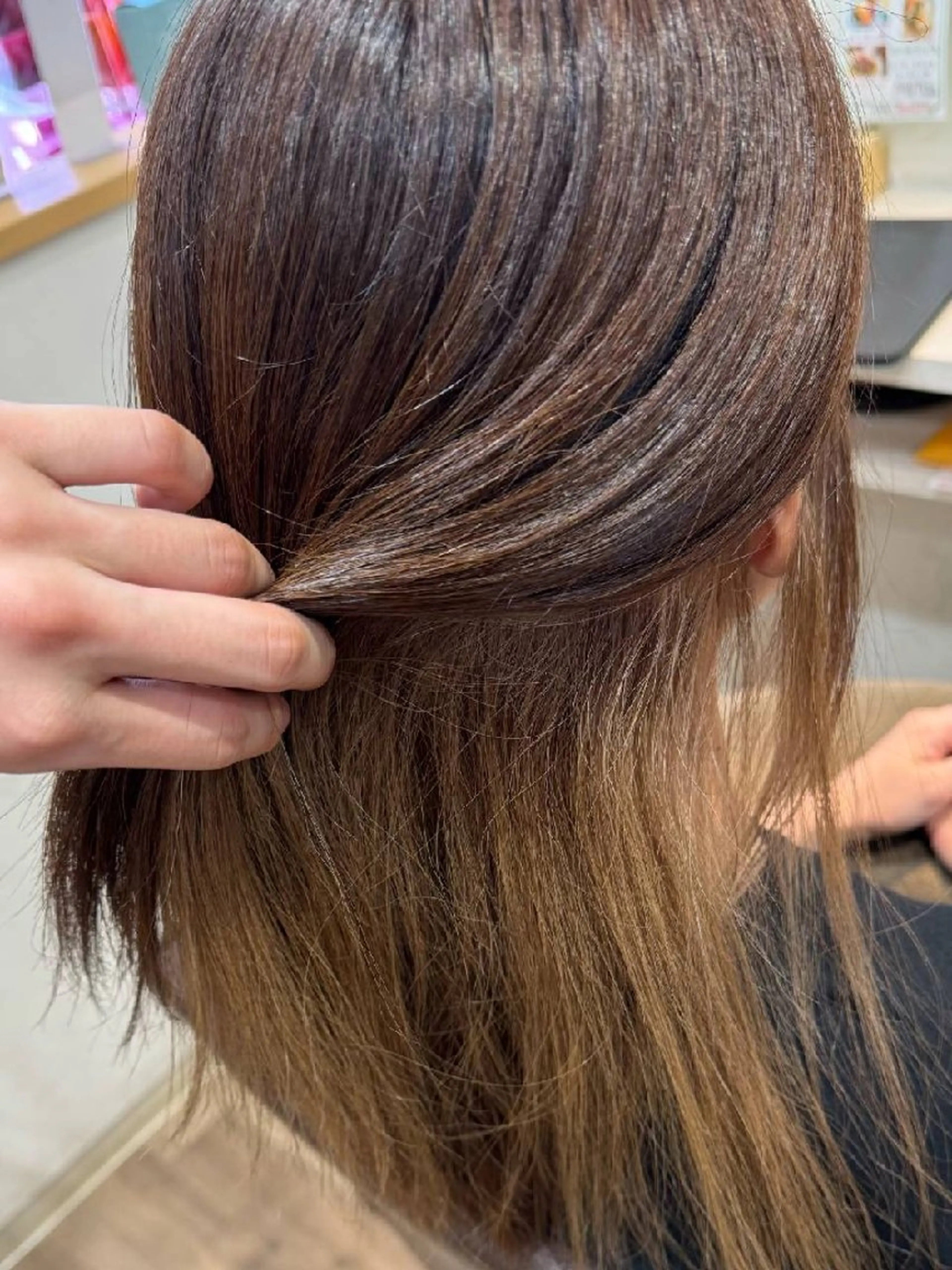 カラー グレージュ インナーカラー -ef- ♡Yūki🐻🎀のヘアスタイル