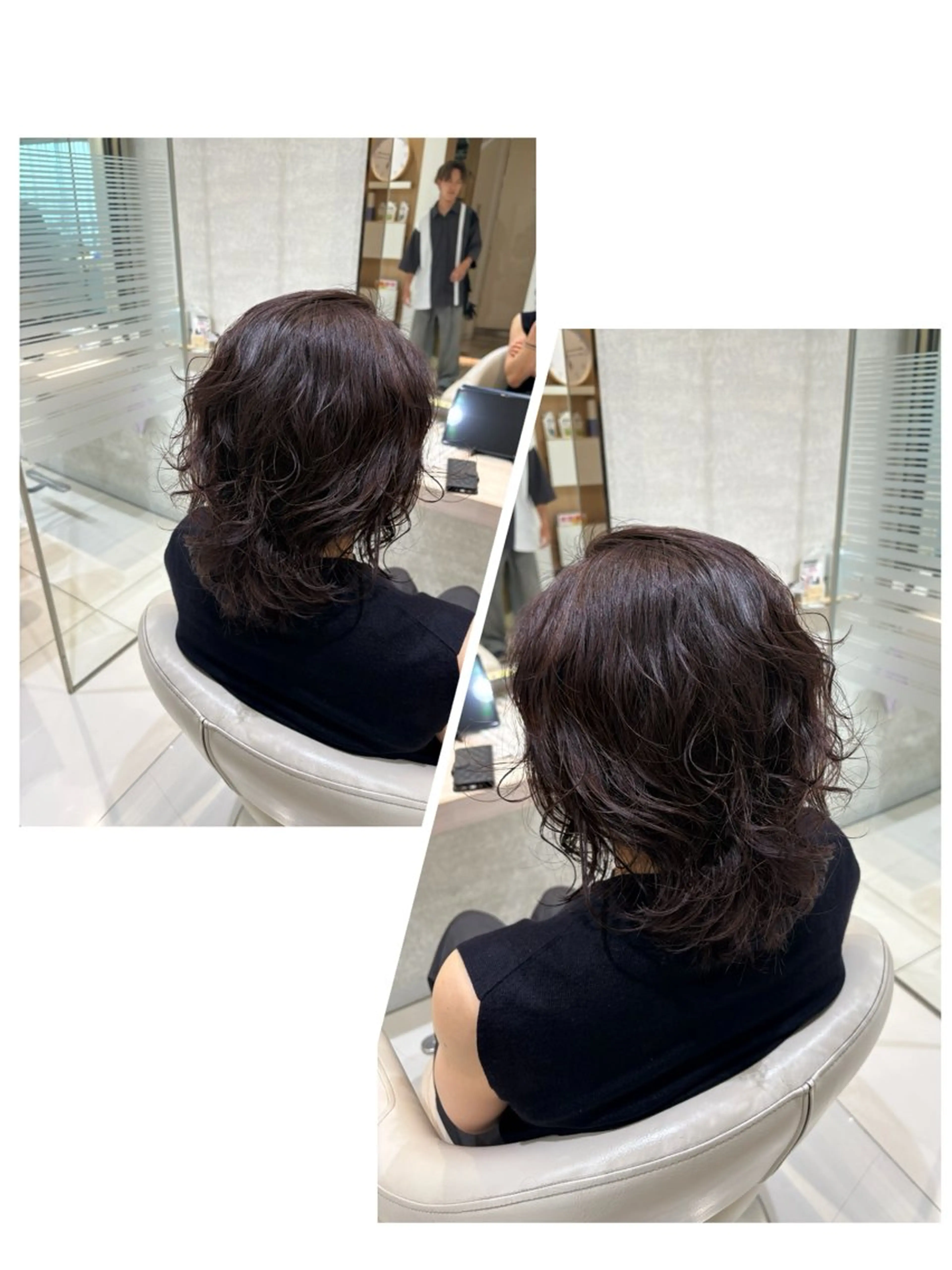 ミディアム 縮毛矯正&髪質改善 西野のヘアスタイル