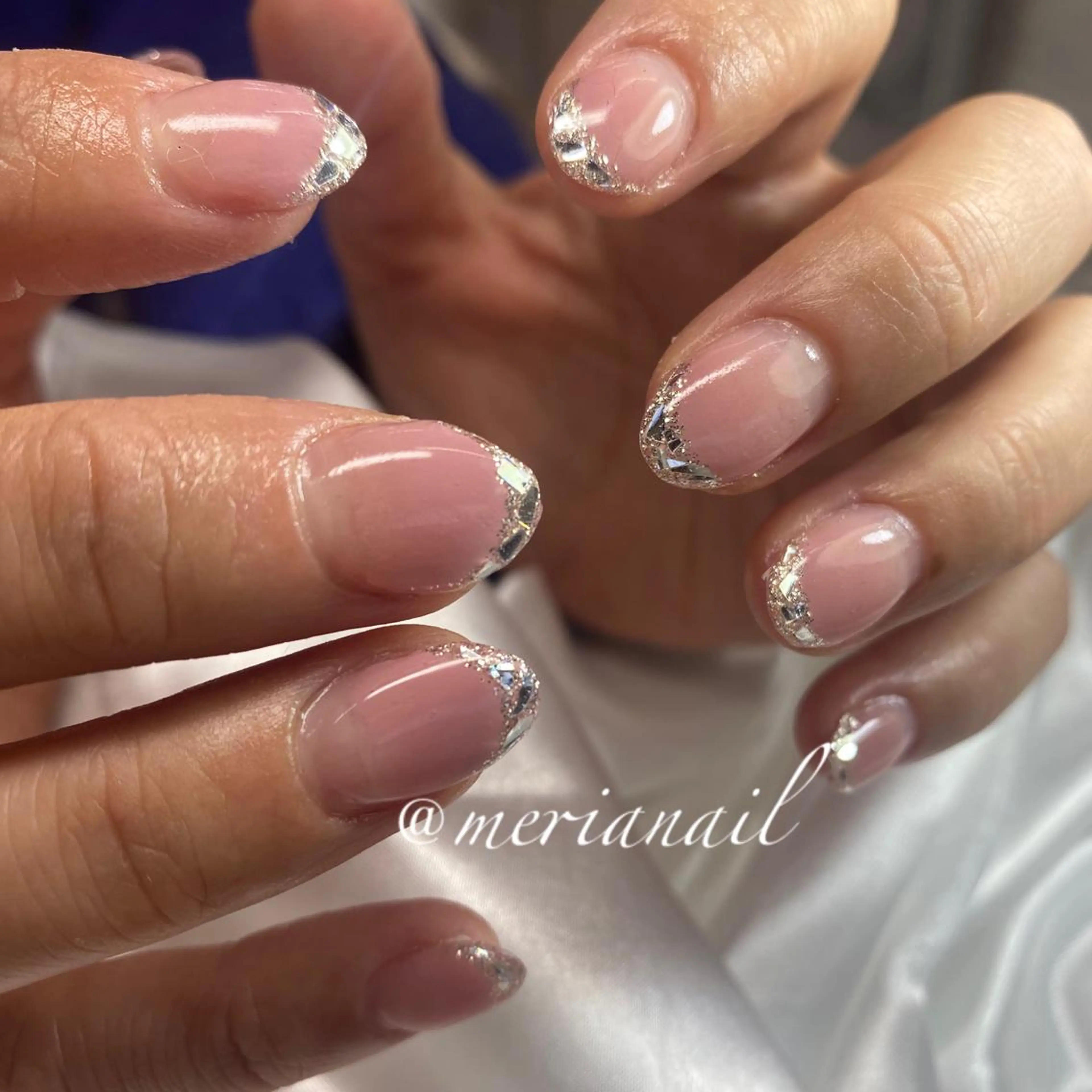 ミディアム カラー メンズ キッズ ネイル アイブロウ フレンチネイル ガラスフレンチ ニュアンスネイル 春ネイル INFINITY Sachiのネイルデザイン