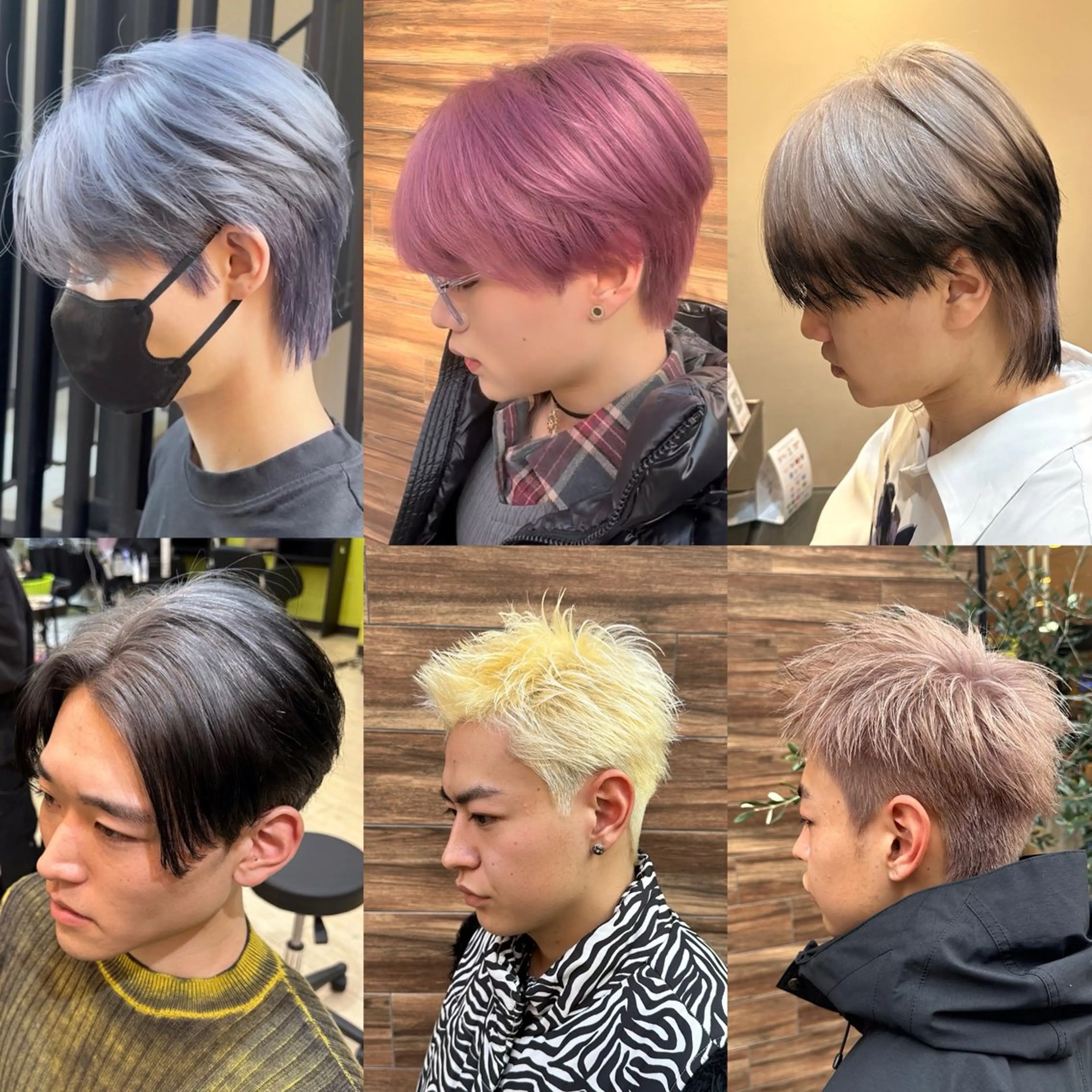 カラー メンズ メンズブリーチ メンズハイライト メンズパーマ メンズツイストパーマ メンズウルフカット ヘアカラー 韓国メンズヘア 田城伶治のヘアスタイル