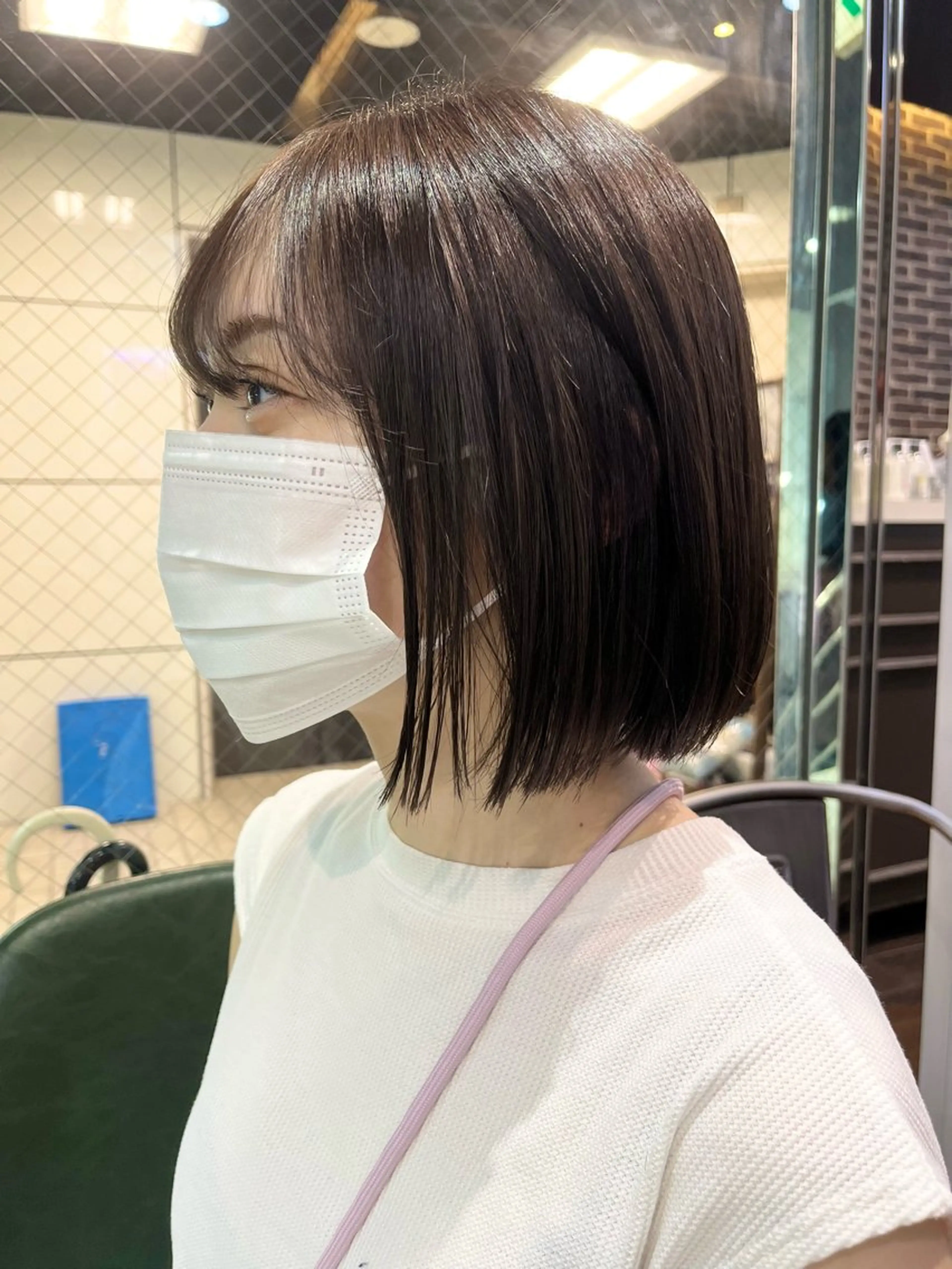 ショート カラー ベージュカラー ブリーチ ケアブリーチ ダブルカラー イヤリングカラー カット トリートメント カットパーマ 🌀あさみのヘアスタイル