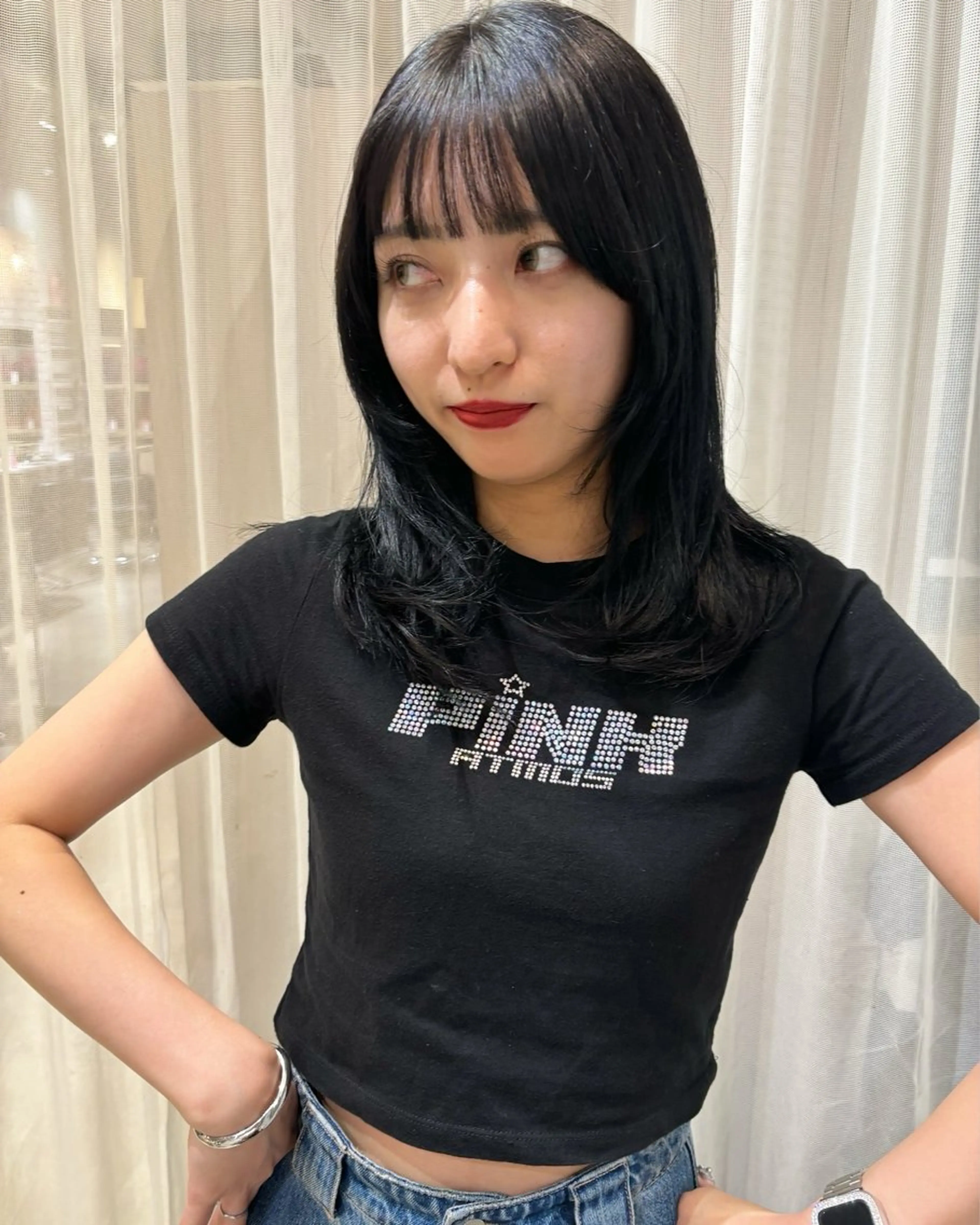 セミロング レイヤーカット 杉江花琳/ メンズヘア/韓国ヘアのヘアスタイル