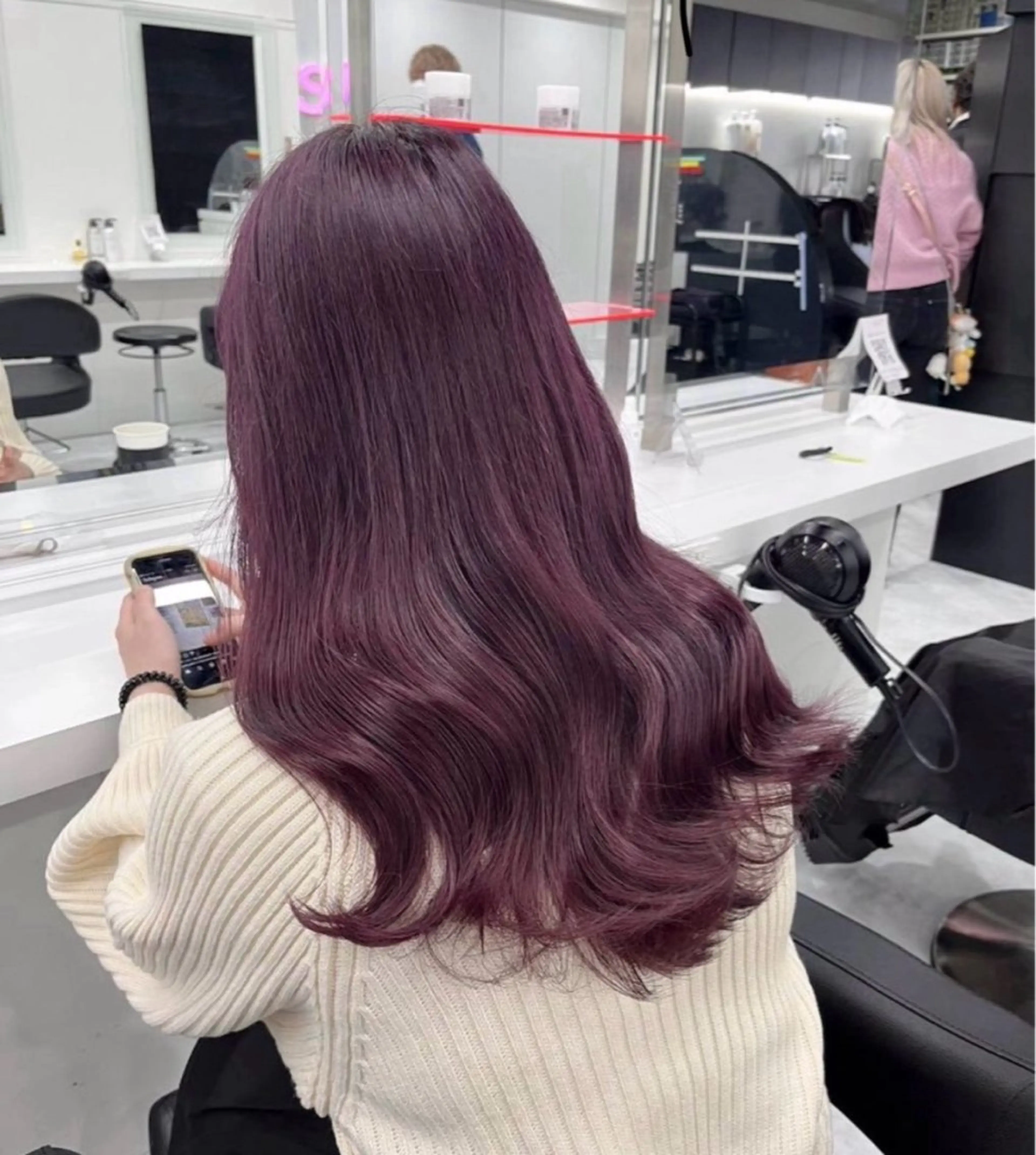 ロング ヘアカラー トリートメント 🎀愛されピンク ラベンダー💜ゆいのヘアスタイル