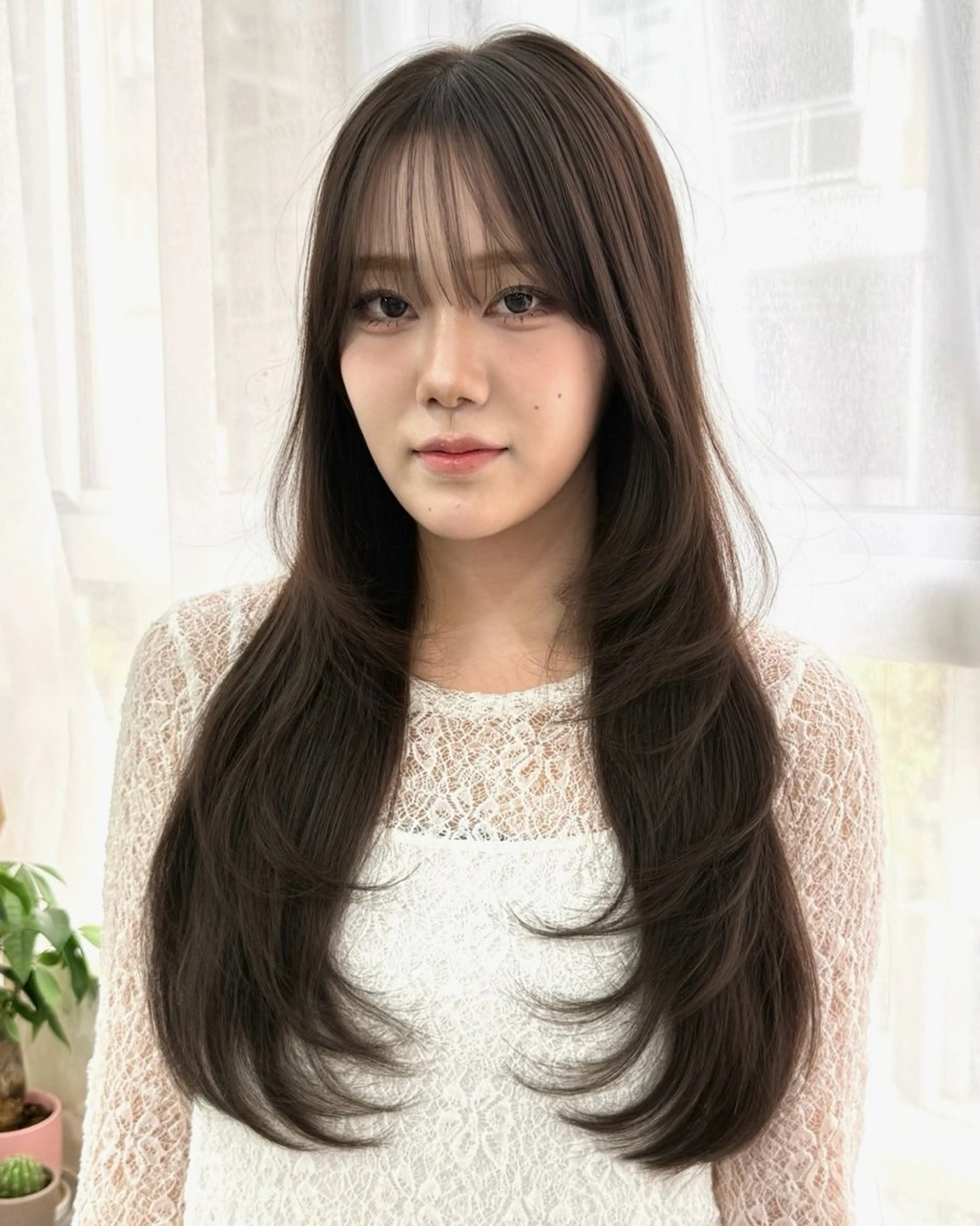 ロング カラー ヘアアレンジ 韓国/透明感カラー/ ももかのヘアスタイル