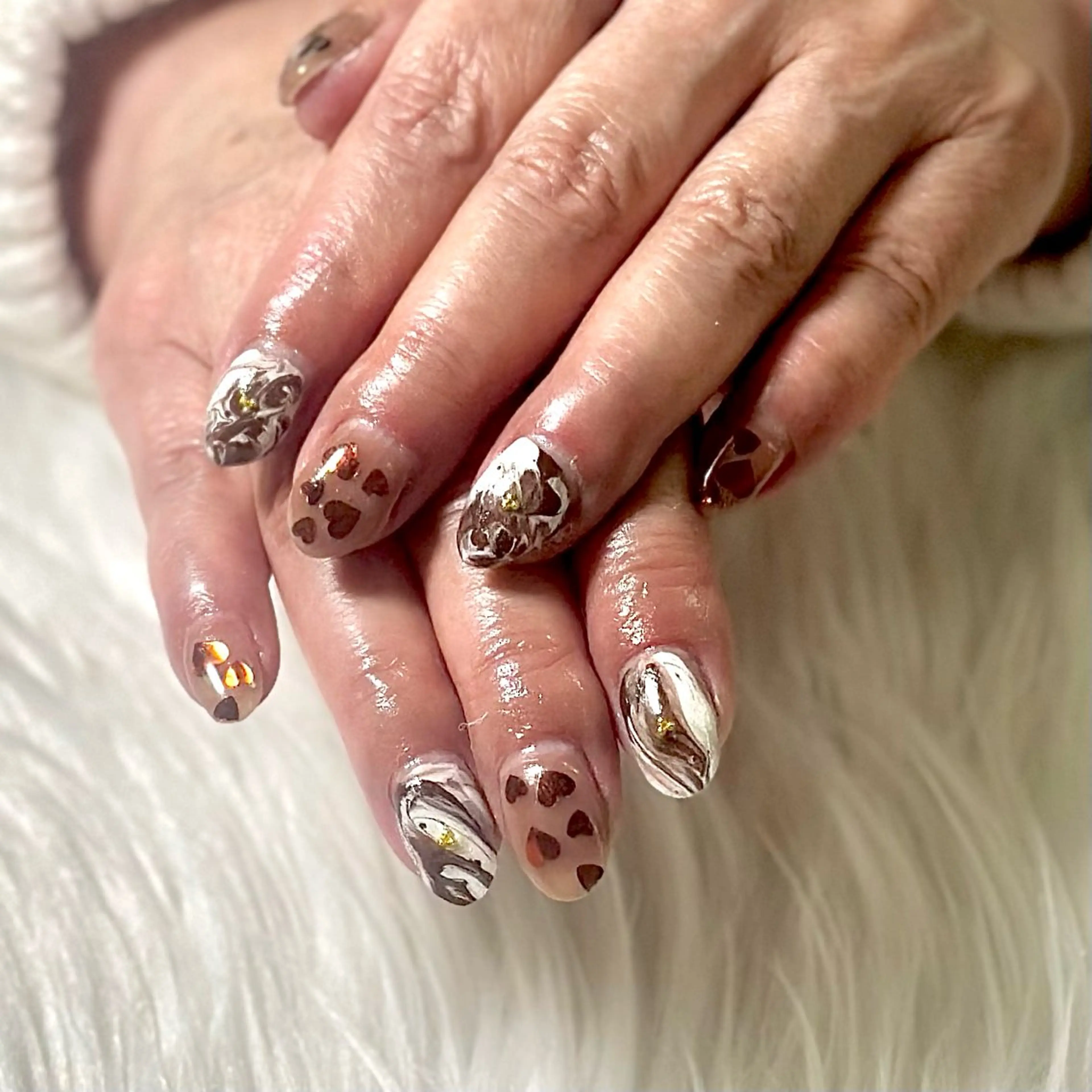 ネイル バレンタイン ハンドネイル Heartnail Hino Reinaのネイルデザイン