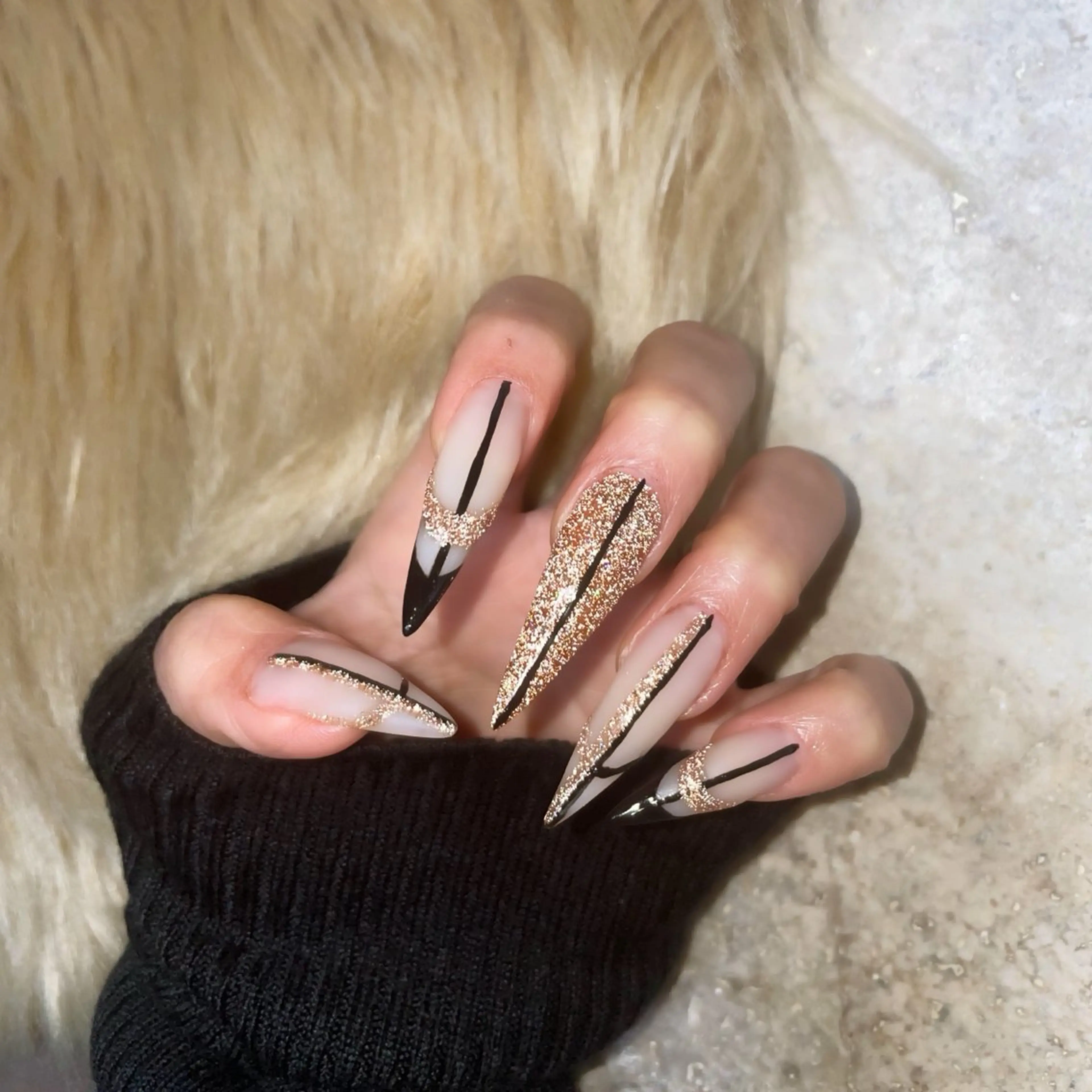 ネイル フラッシュネイル フレンチネイル ラメ(グリッター) スカルプネイル nail salon Be.のネイルデザイン