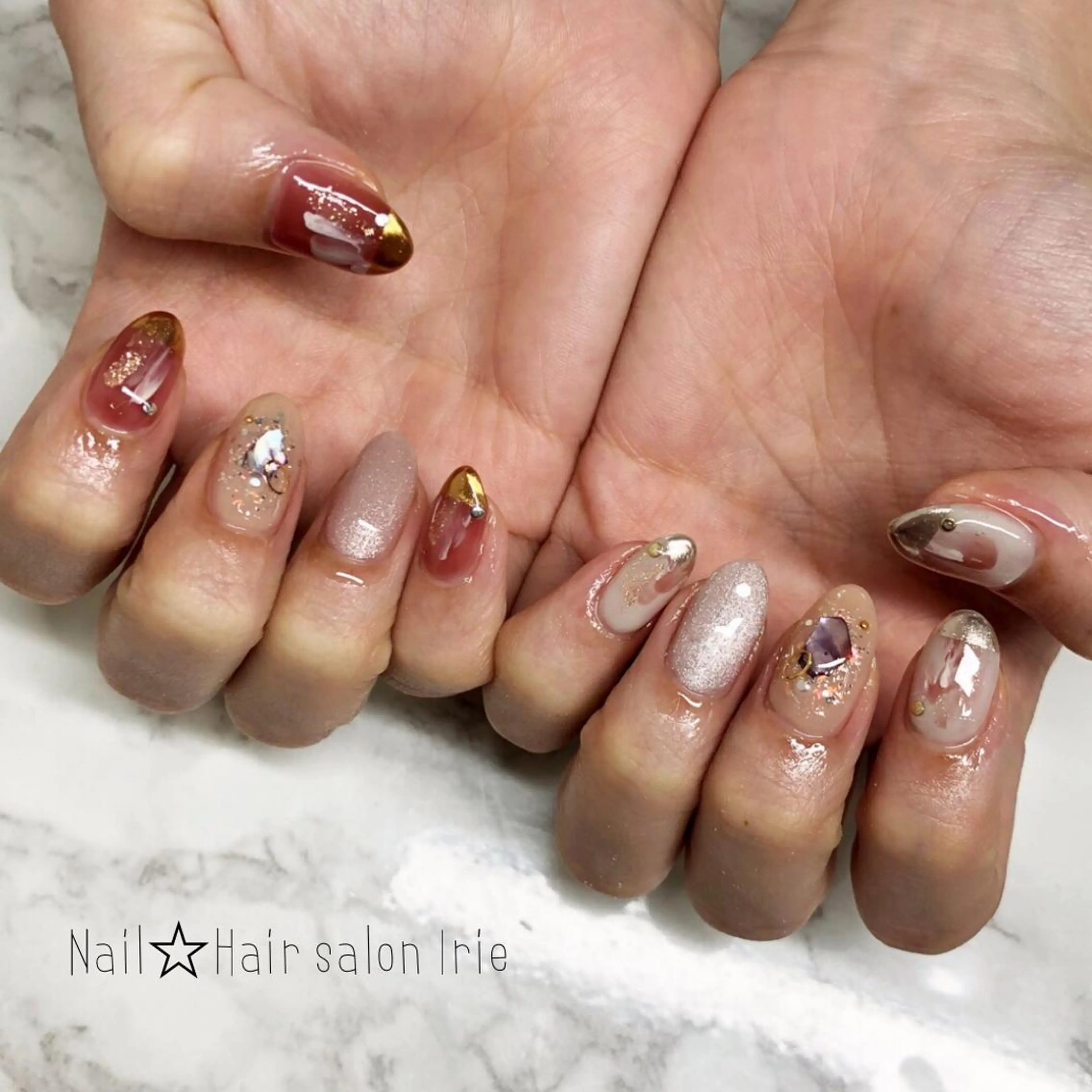 ネイル ハンドネイル Hair salon Irie所属・與儀 知佳のネイルデザイン