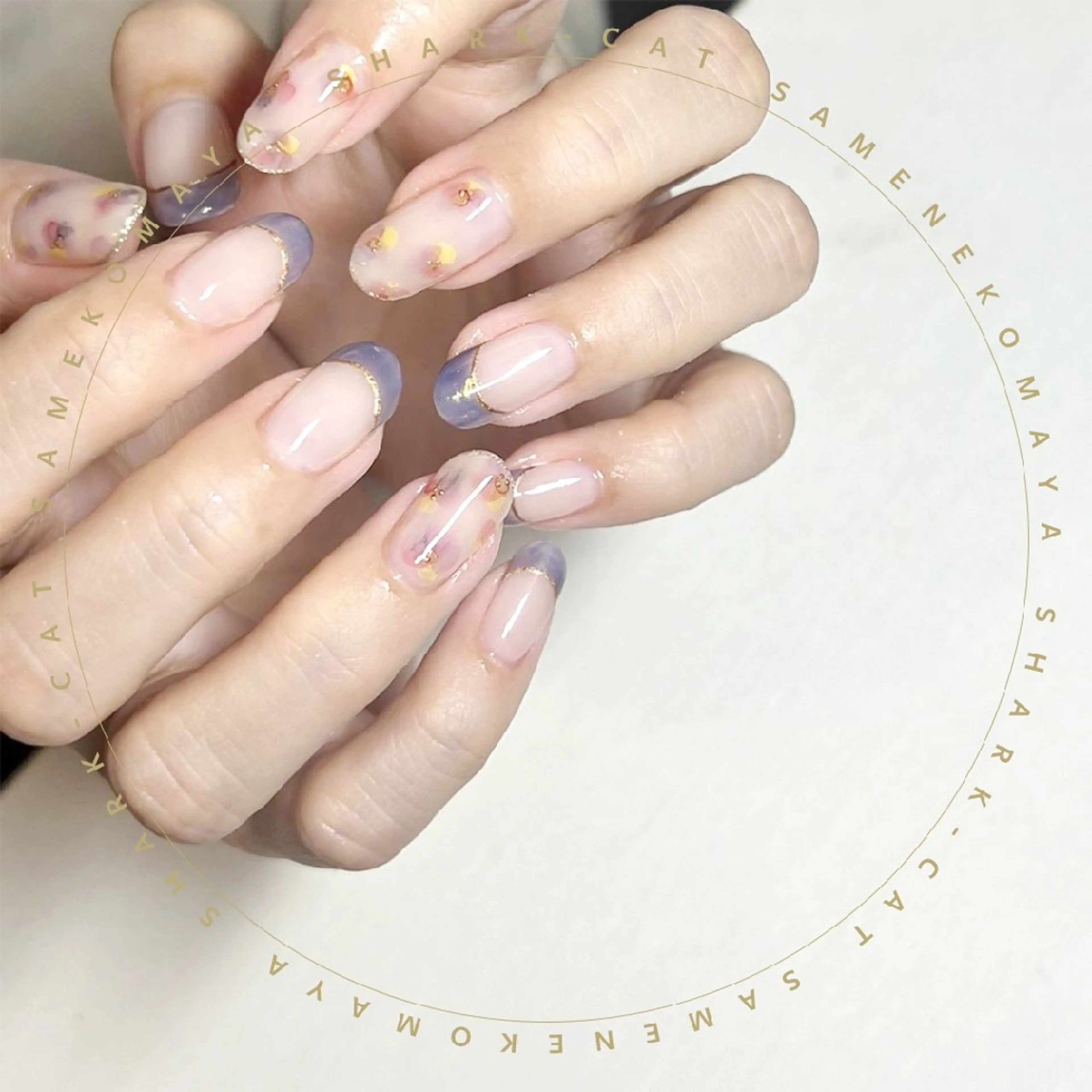 ネイル サメ猫 マーヤのネイルデザイン