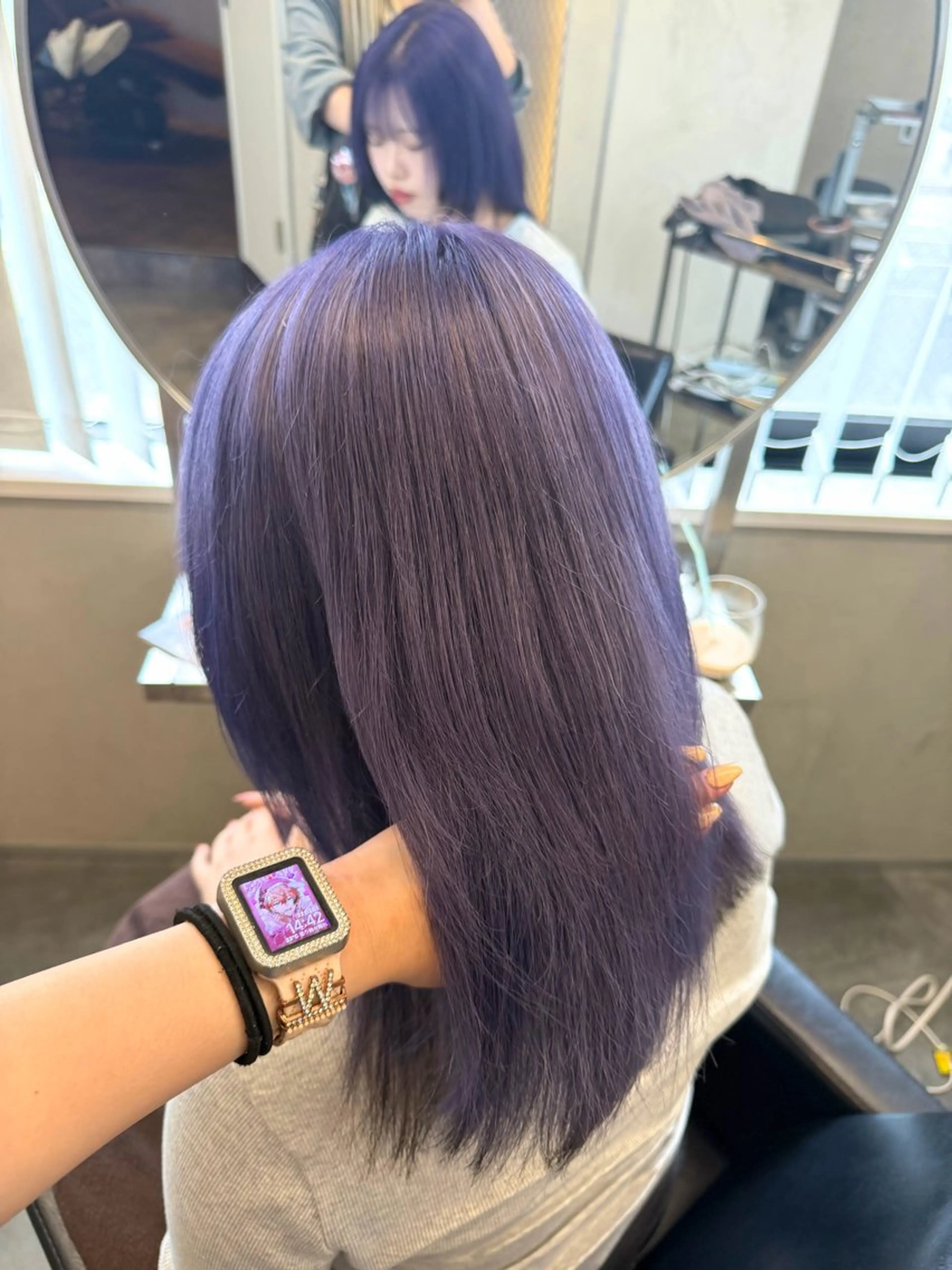 ミディアム ななみ/博多/ ブリーチ/髪質改善のヘアスタイル