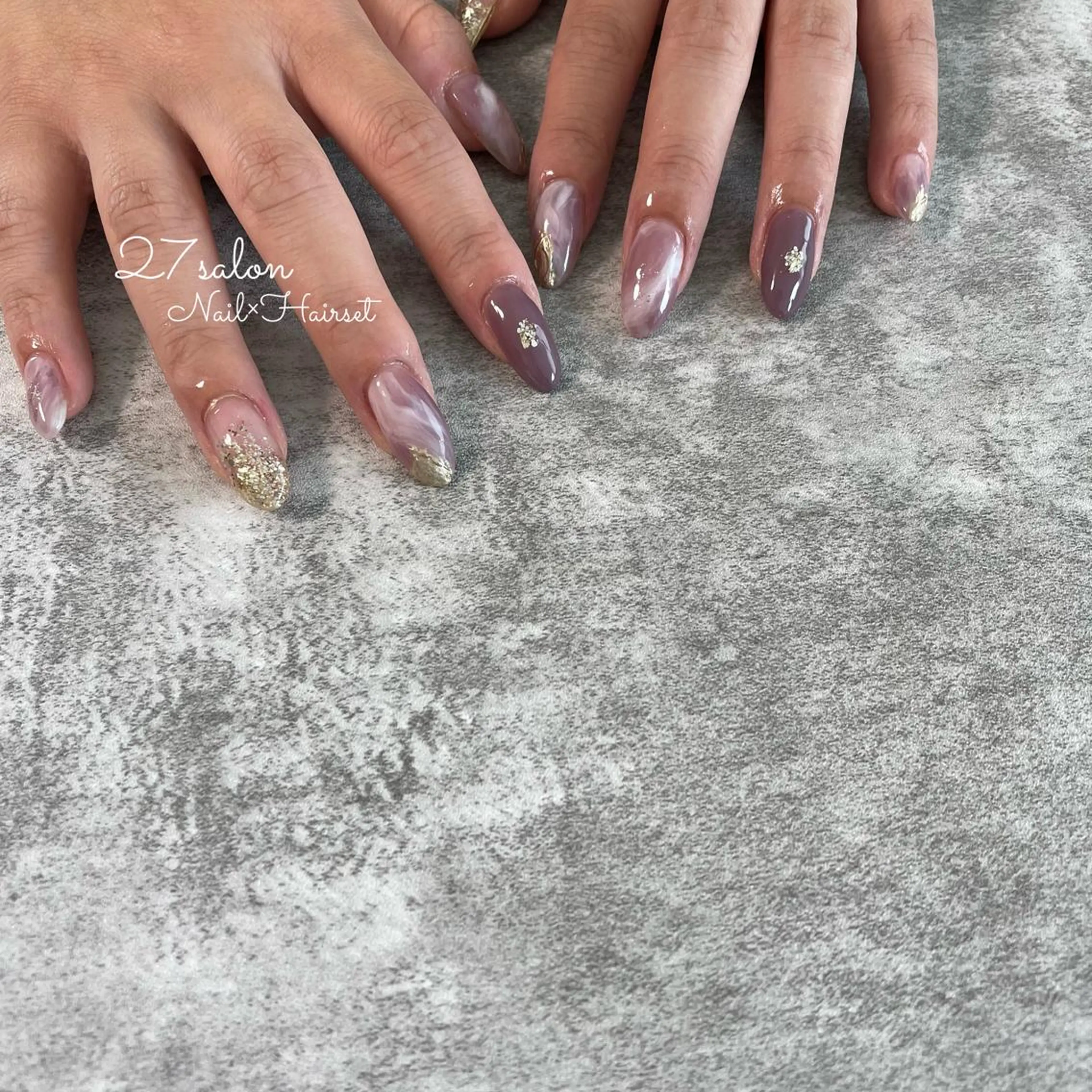 ネイル アートネイル ニュアンスネイル 27salon yuinaのネイルデザイン