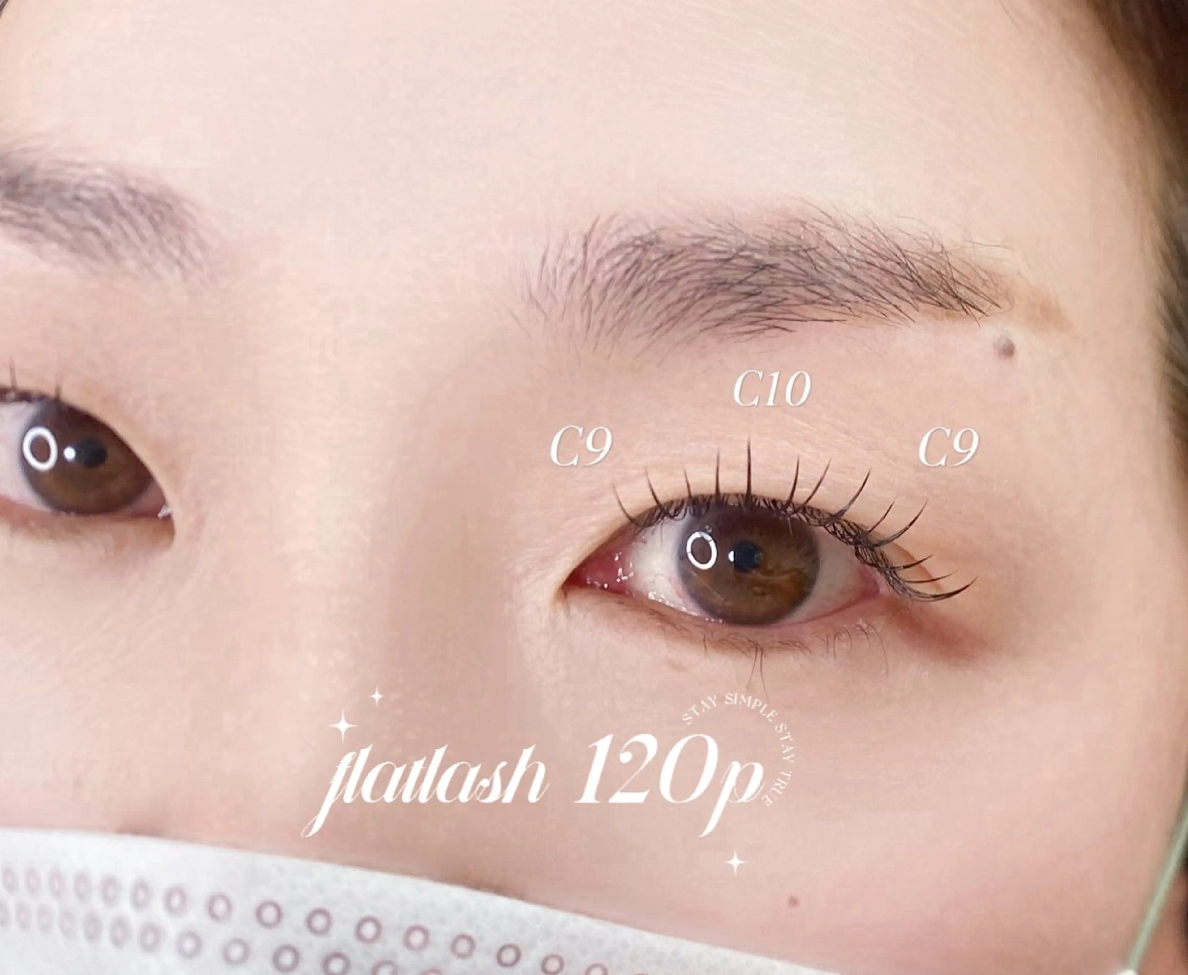 マツエク・マツパ 束感まつ毛 フラットラッシュ 新越谷eyelash Sayaのマツエク・マツパデザイン