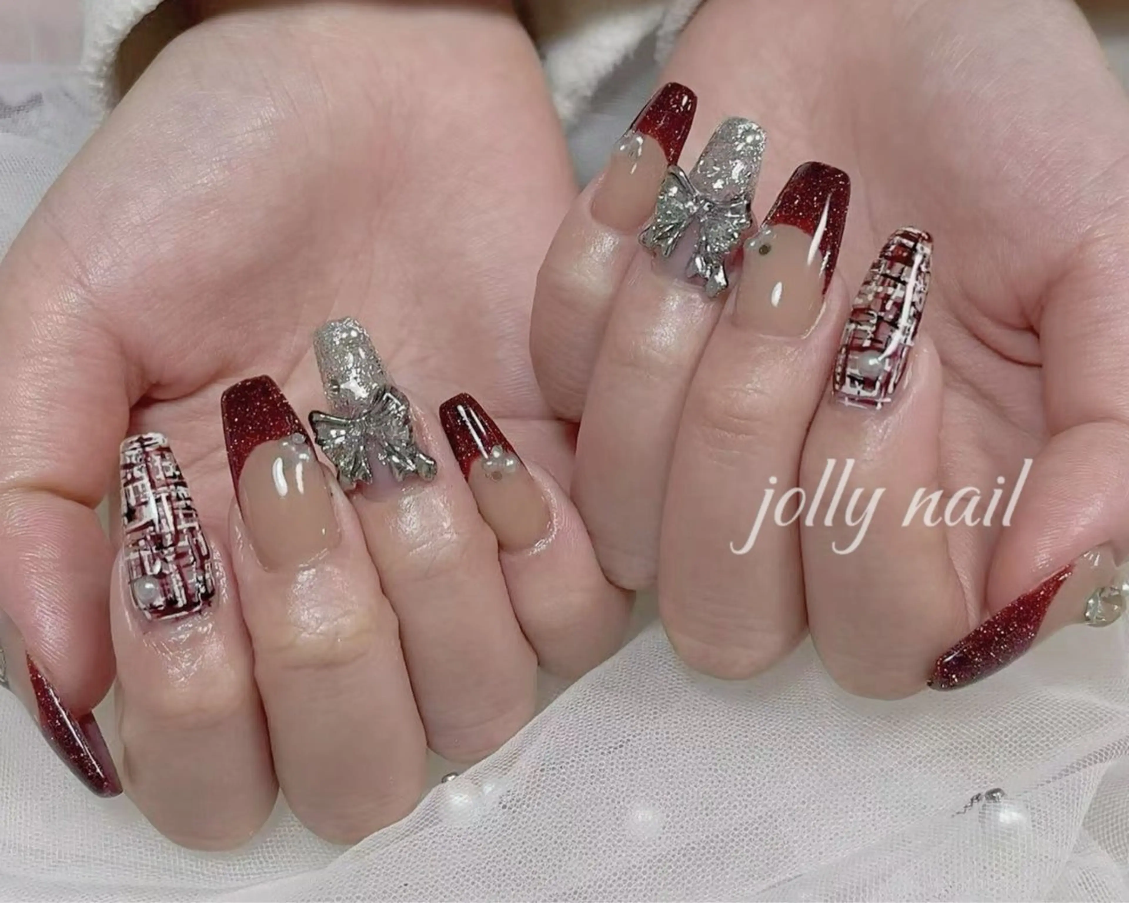 ネイル ハンドネイル Meri💅ジェル& チップ長さだし専門のネイルデザイン