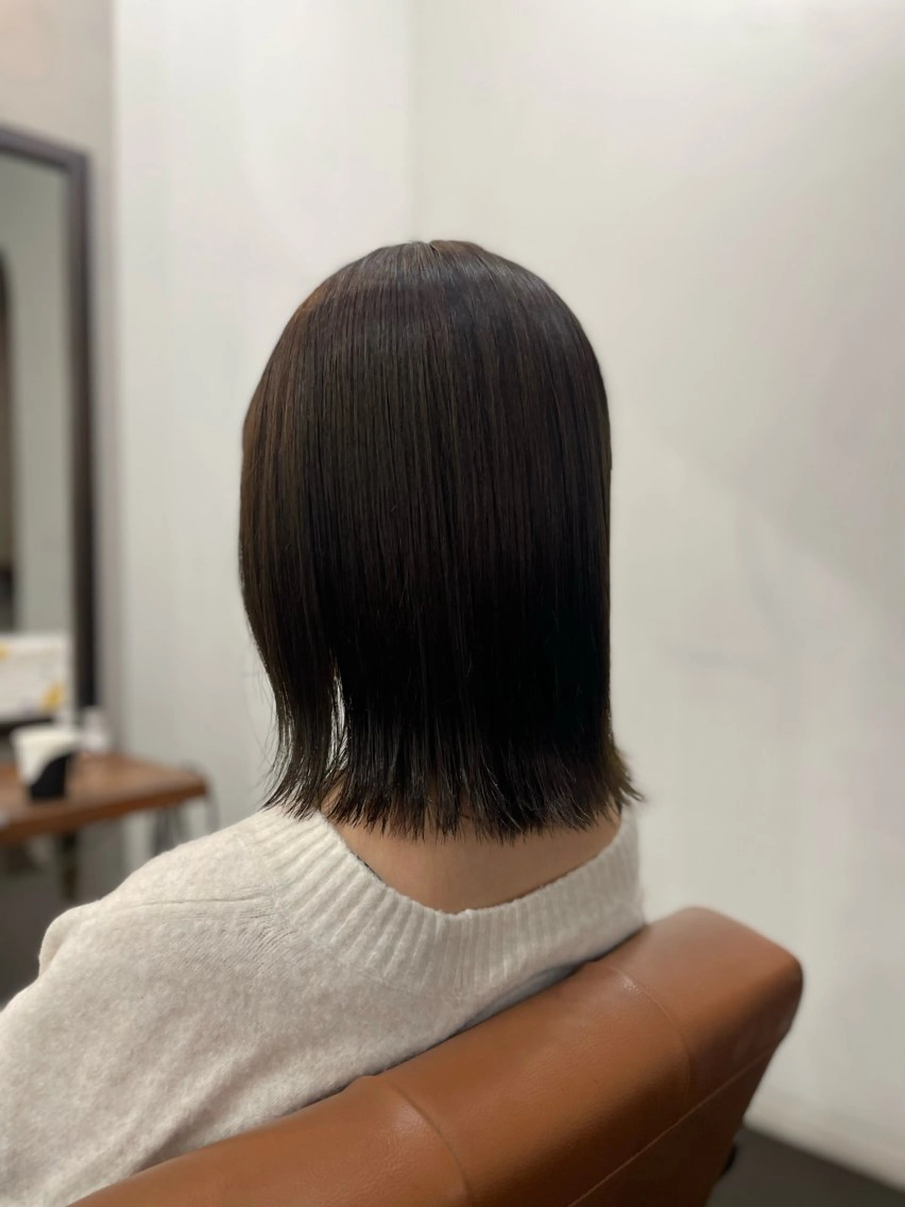 ミディアム カラー オリーブカラー ボブ カット ヘアカラー トリートメント 暖色カラー/ メンズ/名駅/ユキハのヘアスタイル