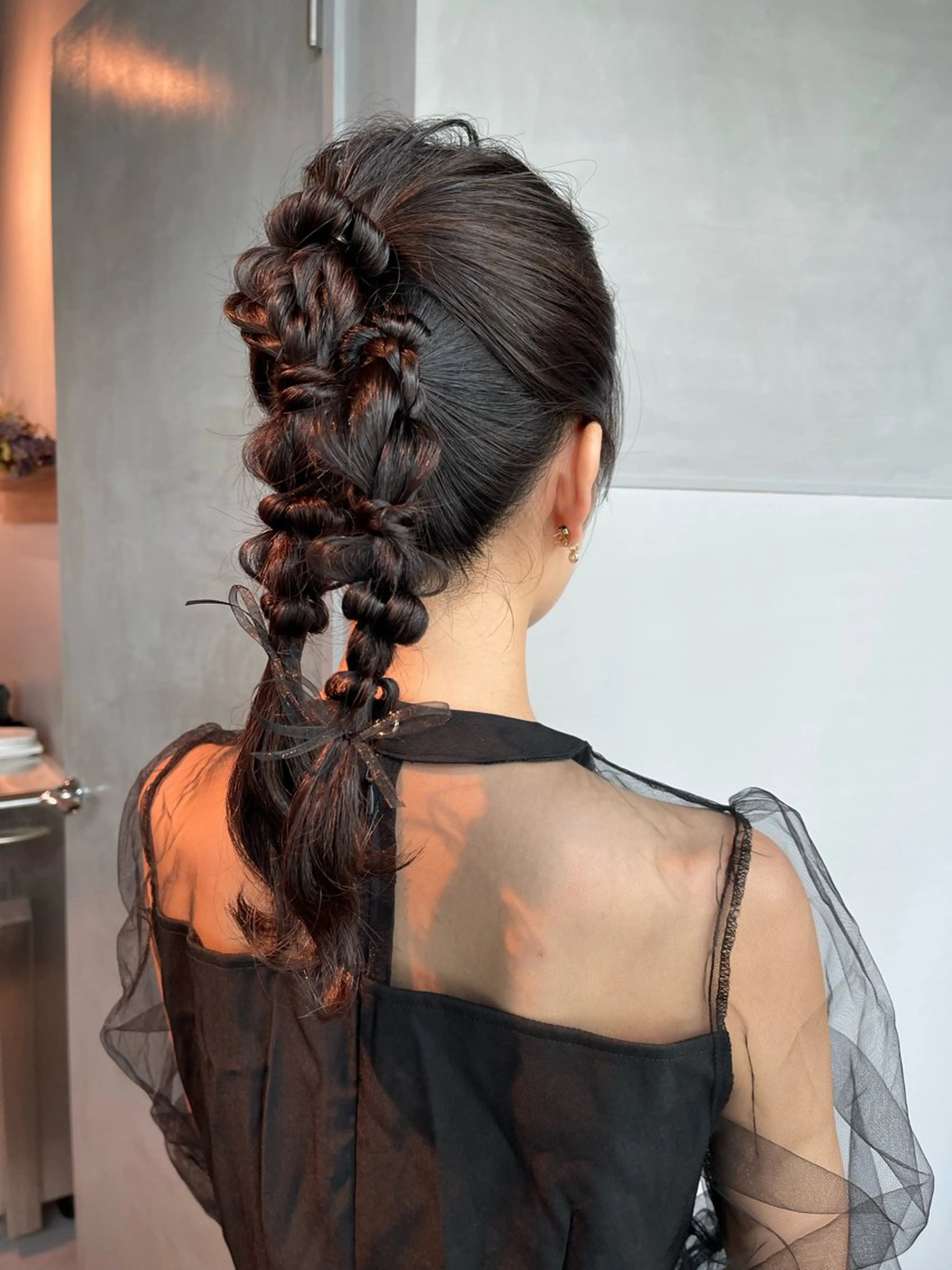 ヘアアレンジ ポニーテール 結婚式・ブライダル 卒業式のヘアスタイル ヘアセット charm《銀座》 ヘアセット/縮毛矯正のヘアスタイル