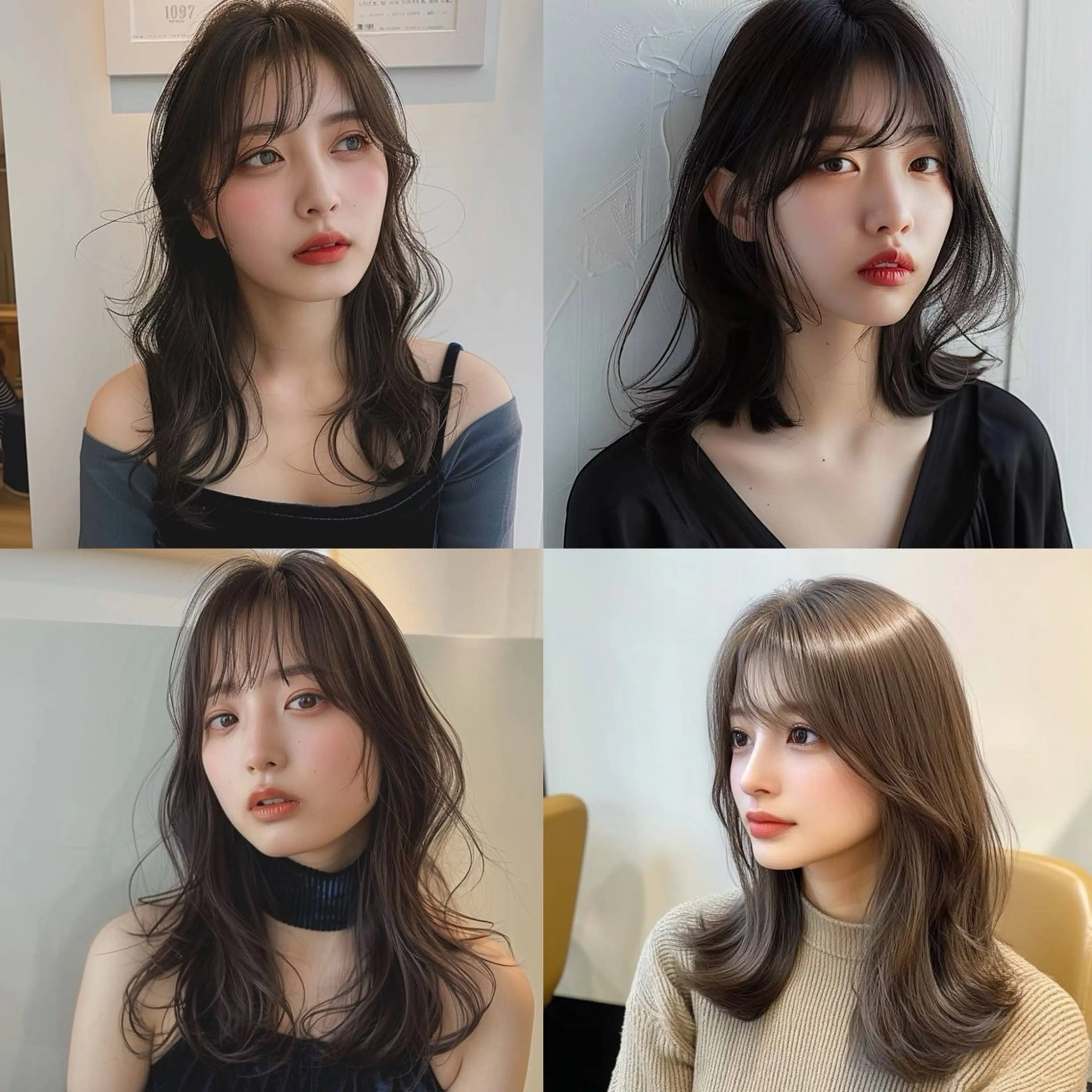 ロング ブリーチなしカラー 美髪矯正・清水天空のヘアスタイル