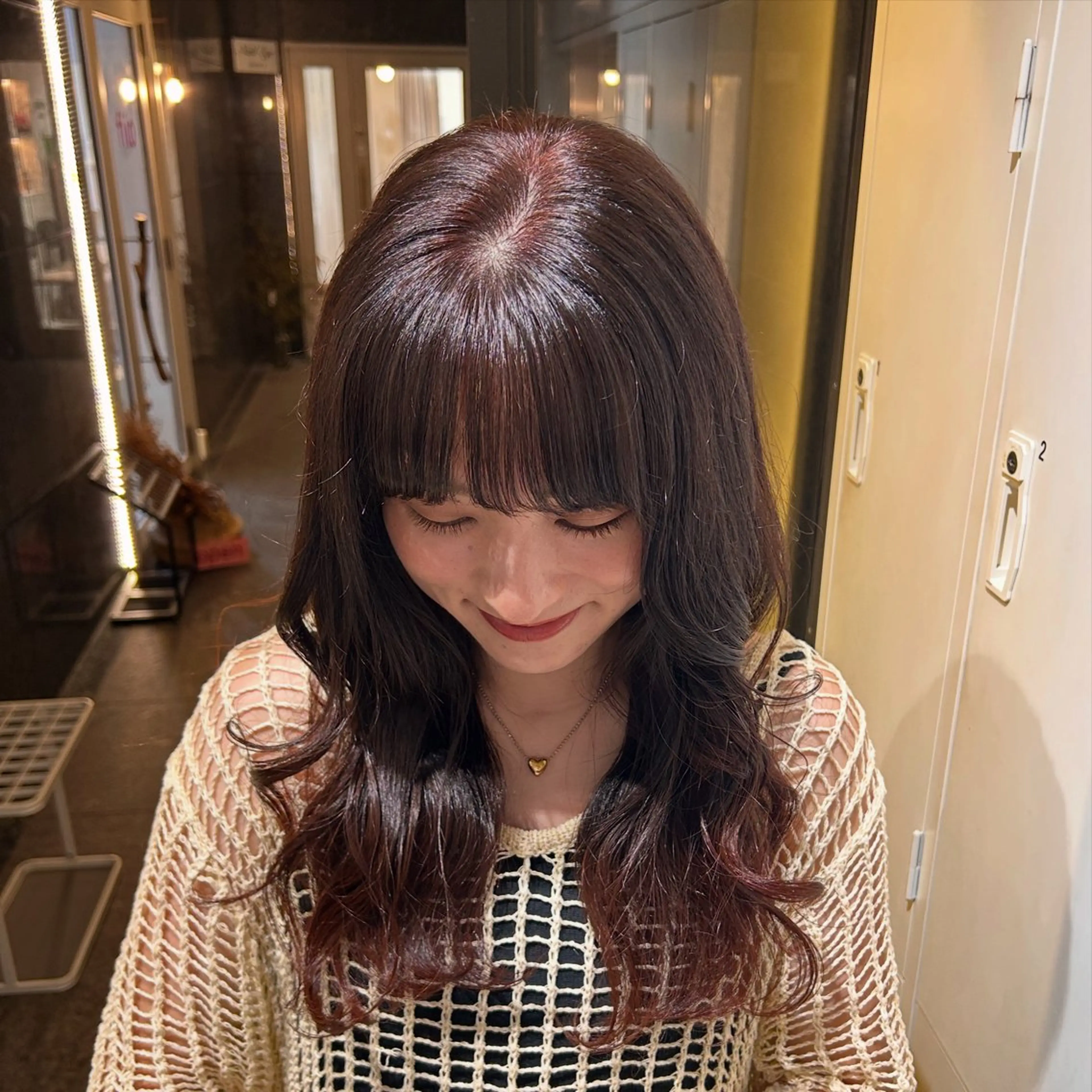 カラー グラデーションカラー レッドカラー 大阪美容室 Rioのヘアスタイル