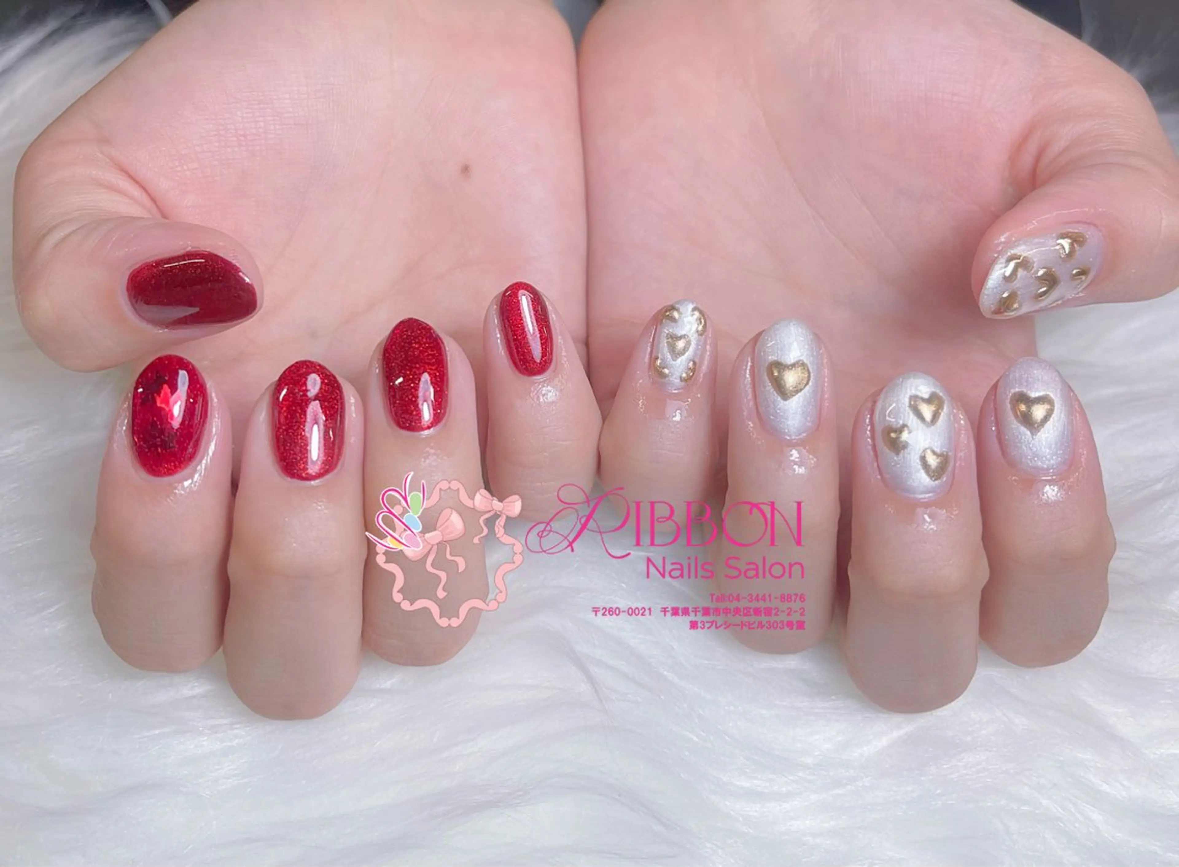 ネイル フレンチネイル ジェルネイル マグネットネイル 持ち込み ニュアンスネイル Ribbonnail salonのネイルデザイン