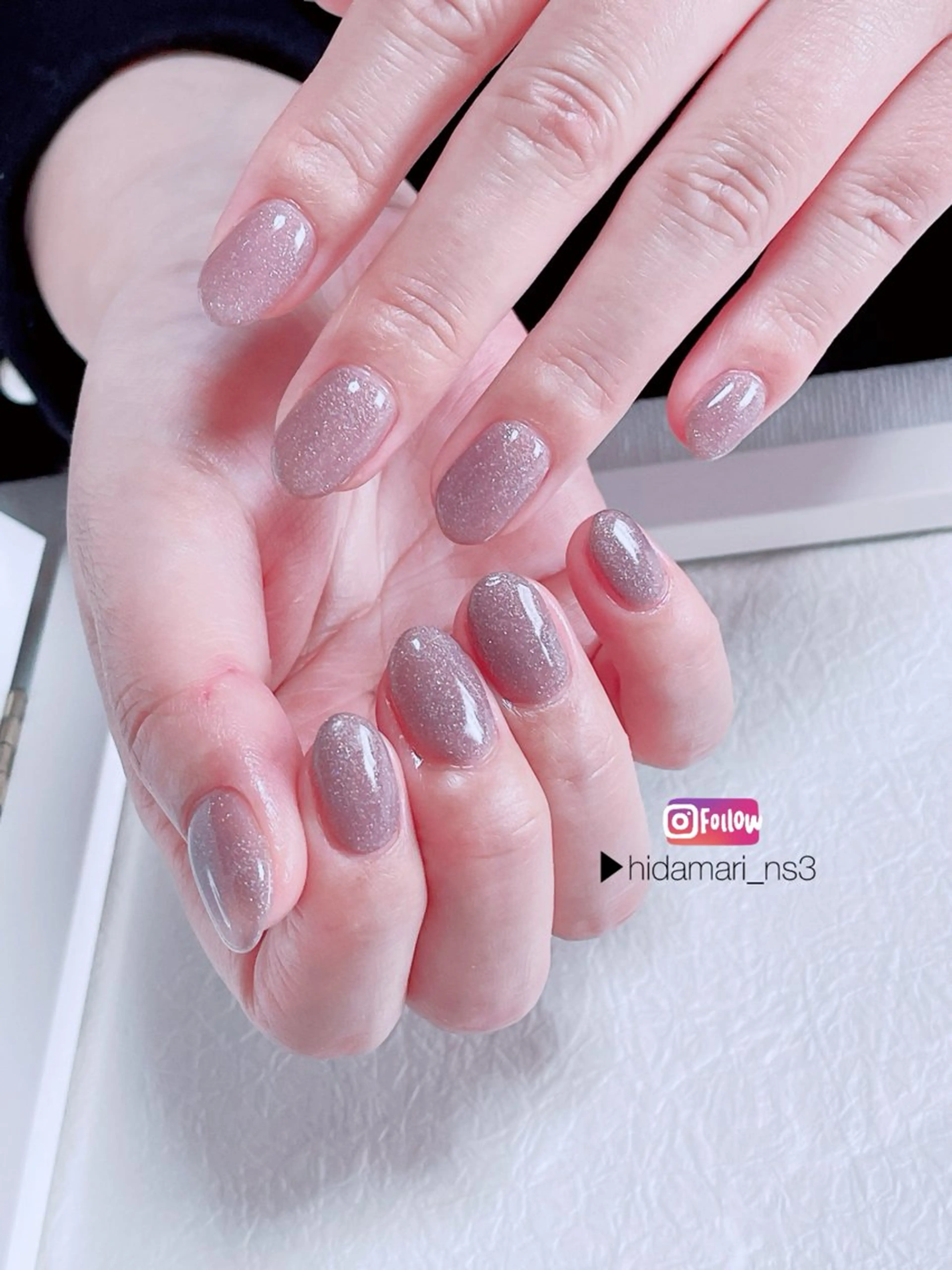 ネイル ブラウン ラメ(グリッター) 春ネイル ハンドネイル NailSalon ひだまりのネイルデザイン